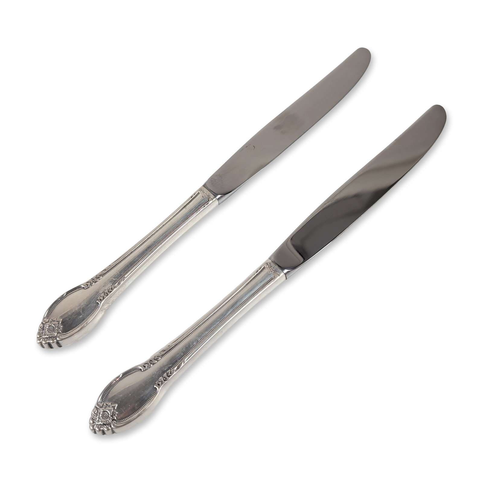 Pair of Ornate Sterling Silver Handle Knives (1 of 3)