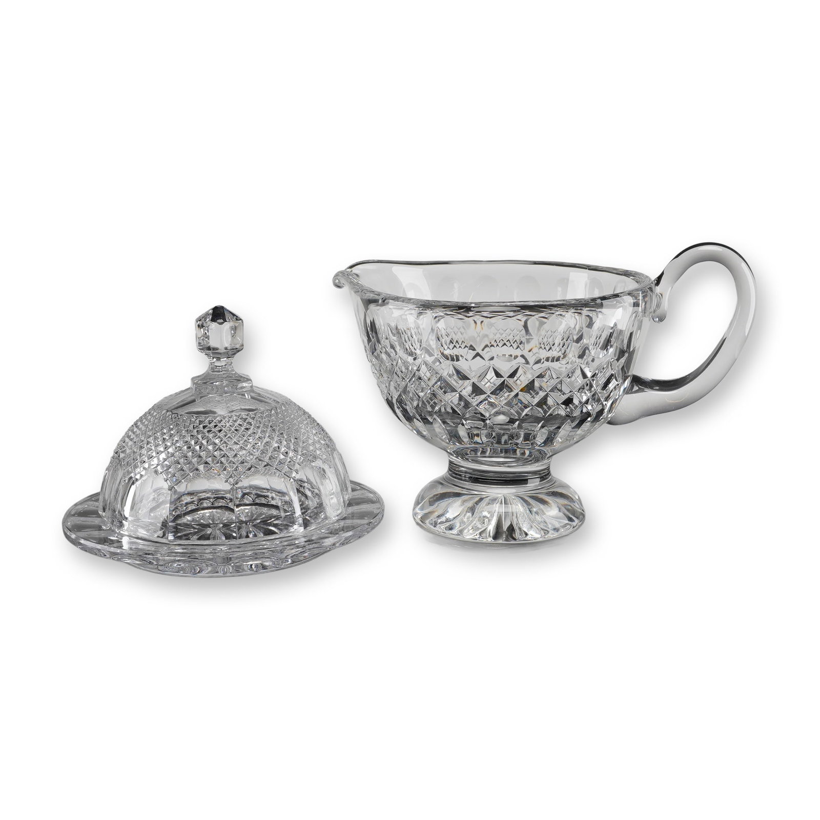 Three Anchor Hocking Wexford Cryst. Serving Pieces incl. Sauce Server (1 of 4)