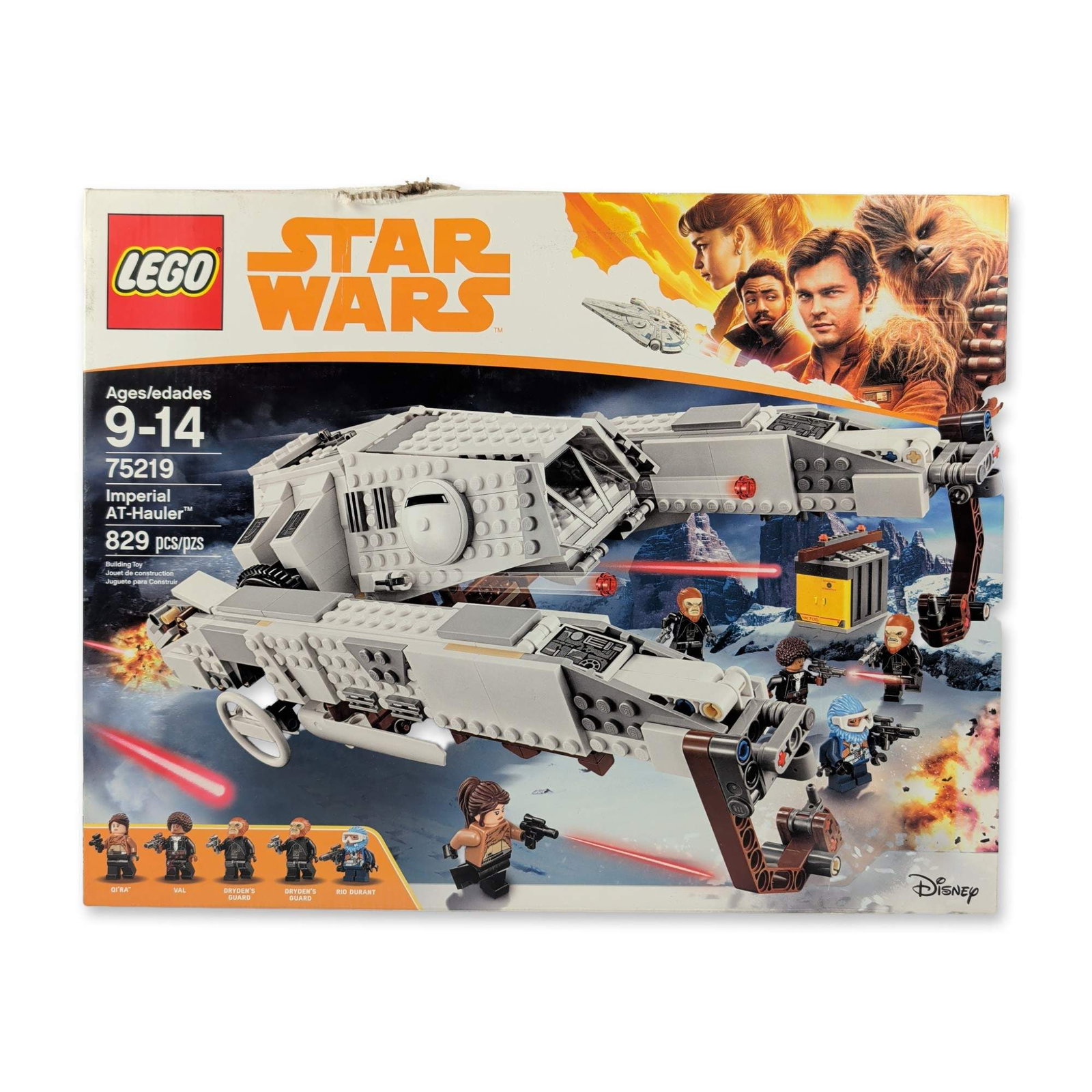 LEGO Star Wars Imperial AT-Hauler Set 75219: The LEGO Group. Star Wars Imperial AT-Hauler construction set, model number 75219, released in 2018 in conjunction with the film Solo: A Star Wars Story. Plastic set comprised of 829 pieces. The model