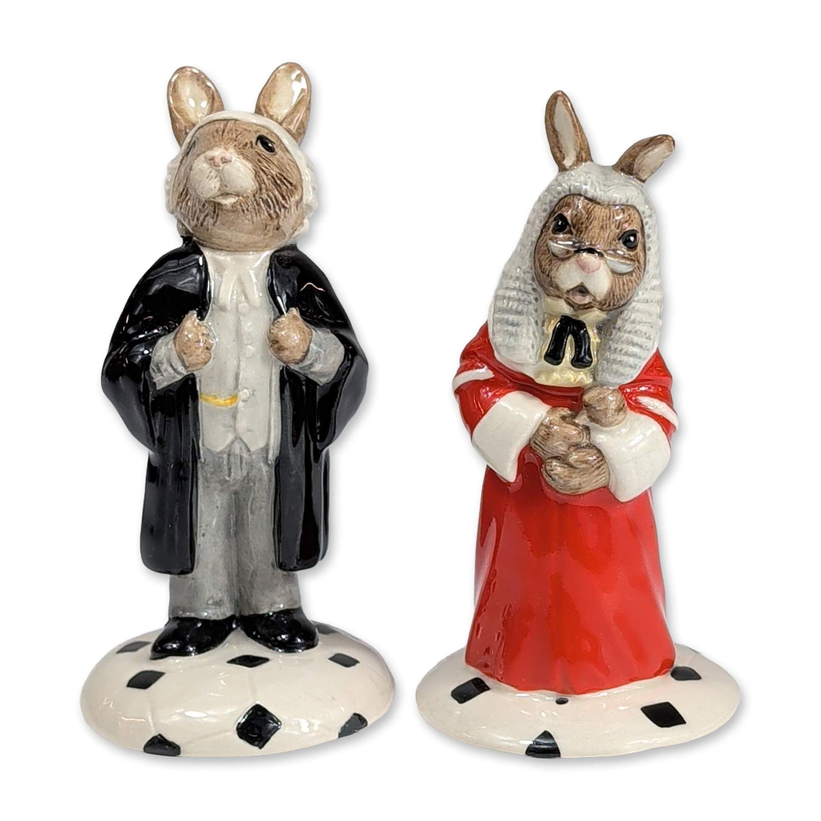 2pc Royal Doulton Bunnykins Ceramic Judge and Lawyer Figurines (1 of 3)
