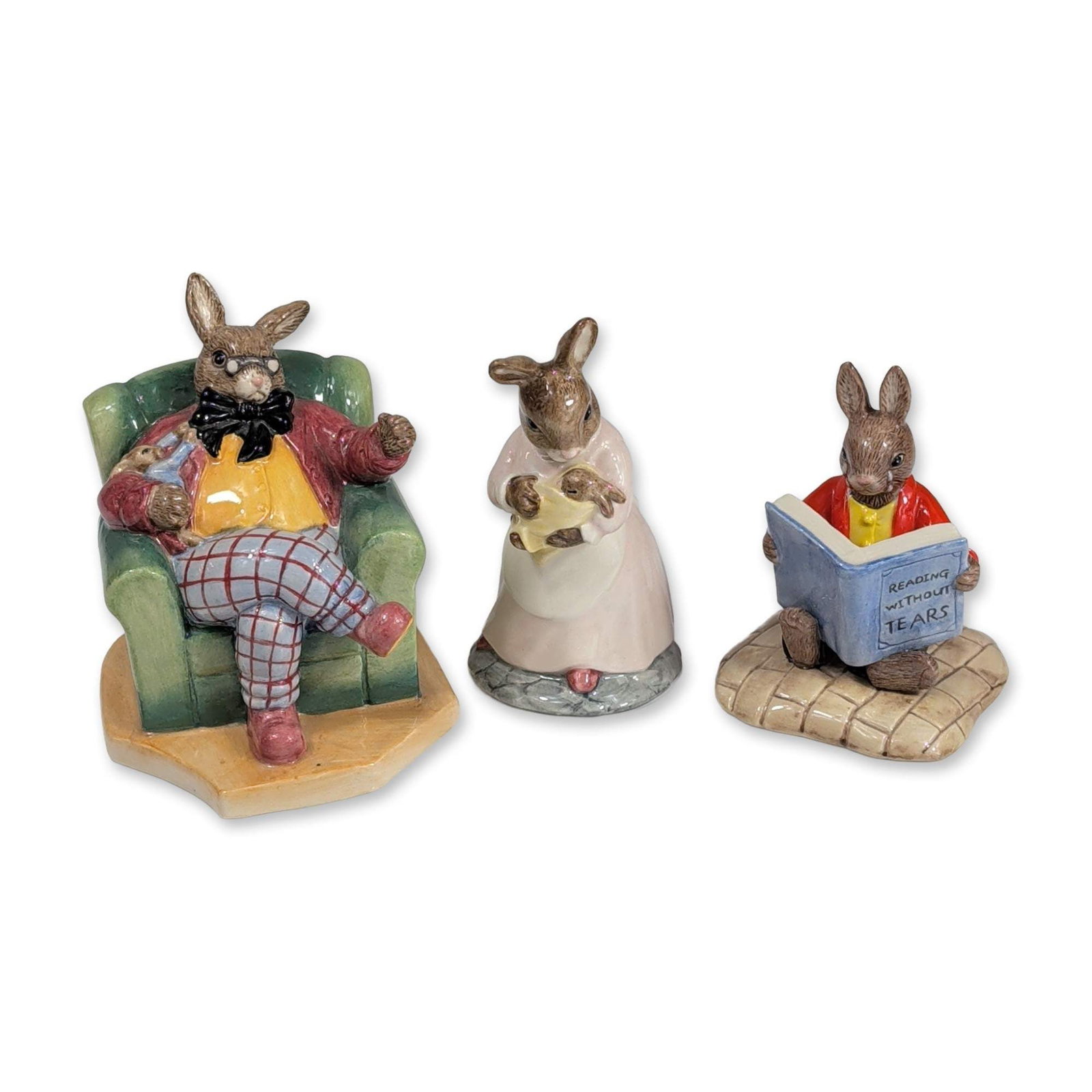 3pc Royal Doulton Bunnykins Ceramic Figurines (1 of 3)