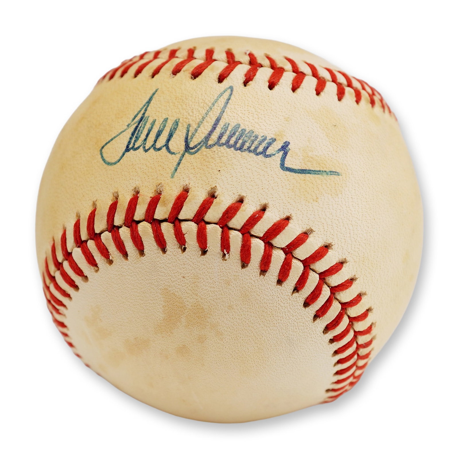 Tom Seaver Signed Rawlings Official National League Baseball, PSA Authenticated: This professional auction offering features a Rawlings Official National League baseball signed by legendary New York Mets Hall of Fame pitcher Tom Seaver. The signature is executed in blue ink and po