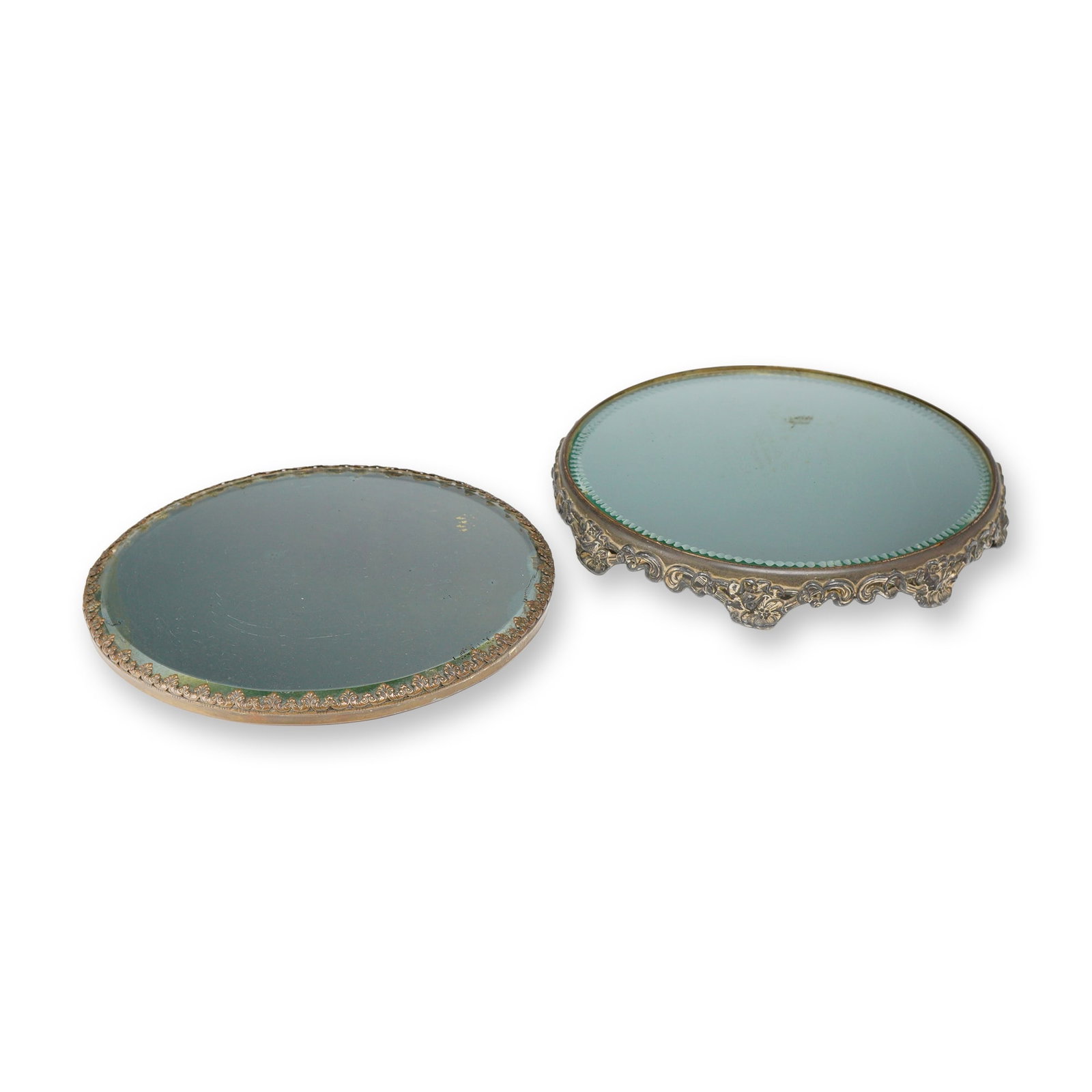 Two Vintage Mirrored Vanity Trays (1 of 5)