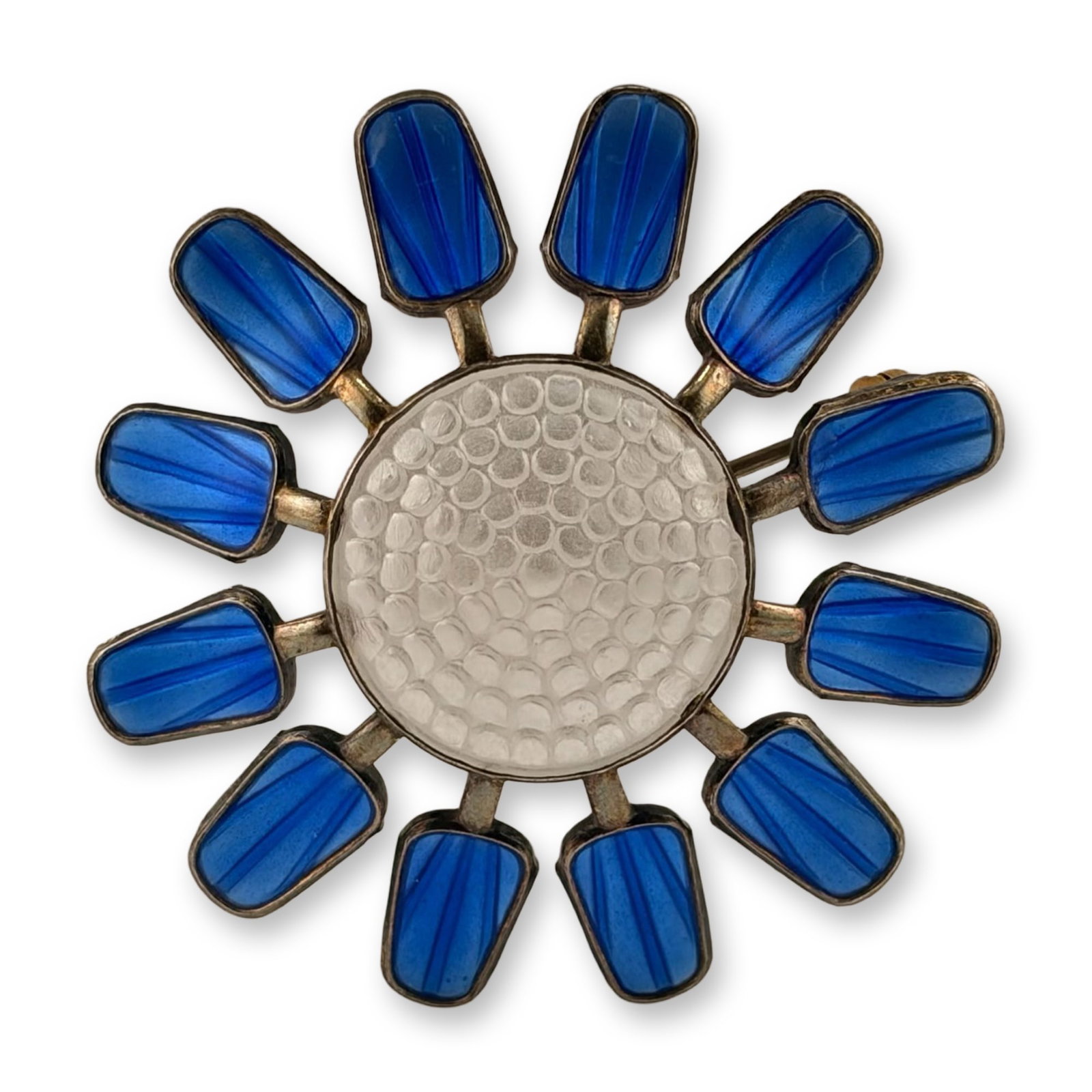 Aksel Holmsen Norway Sterling Silver Floral Brooch (1 of 4)