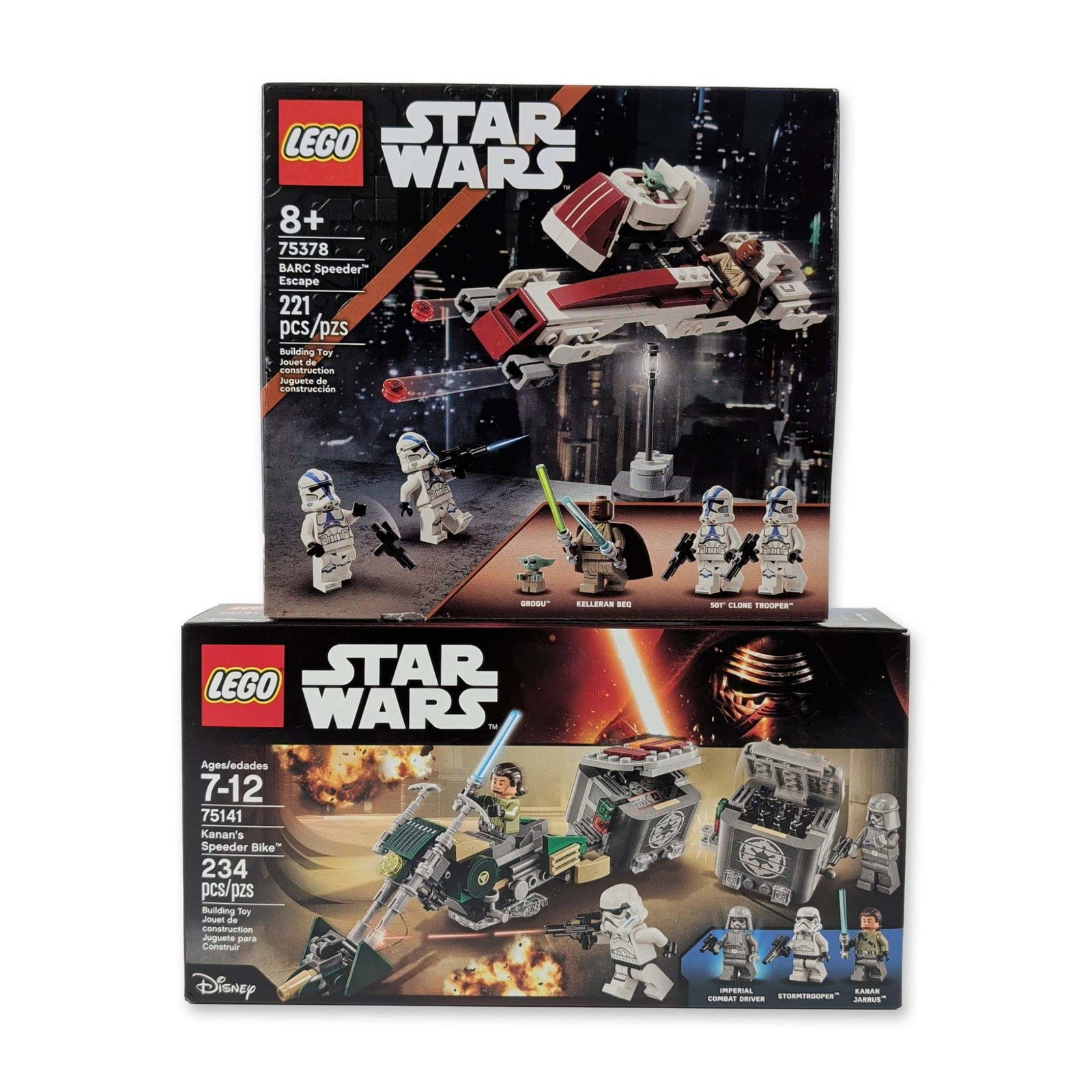 A Pair of LEGO Star Wars Sets: Keanan's Speeder Bike and BARC Speeder Escape (1 of 4)