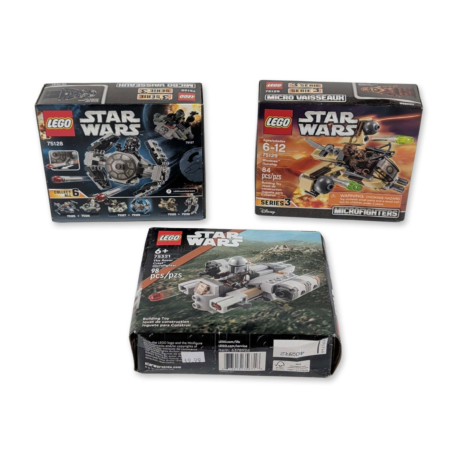 3pc LEGO Star Wars Microfighters Building Sets (1 of 3)