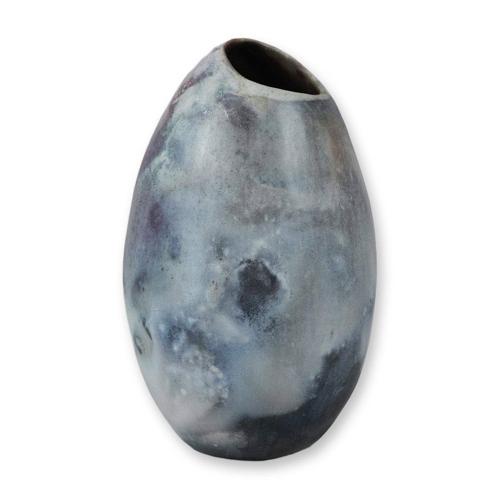 Joseph Barberio Studio Pottery Saggar Fired Stoneware Vase (1 of 3)