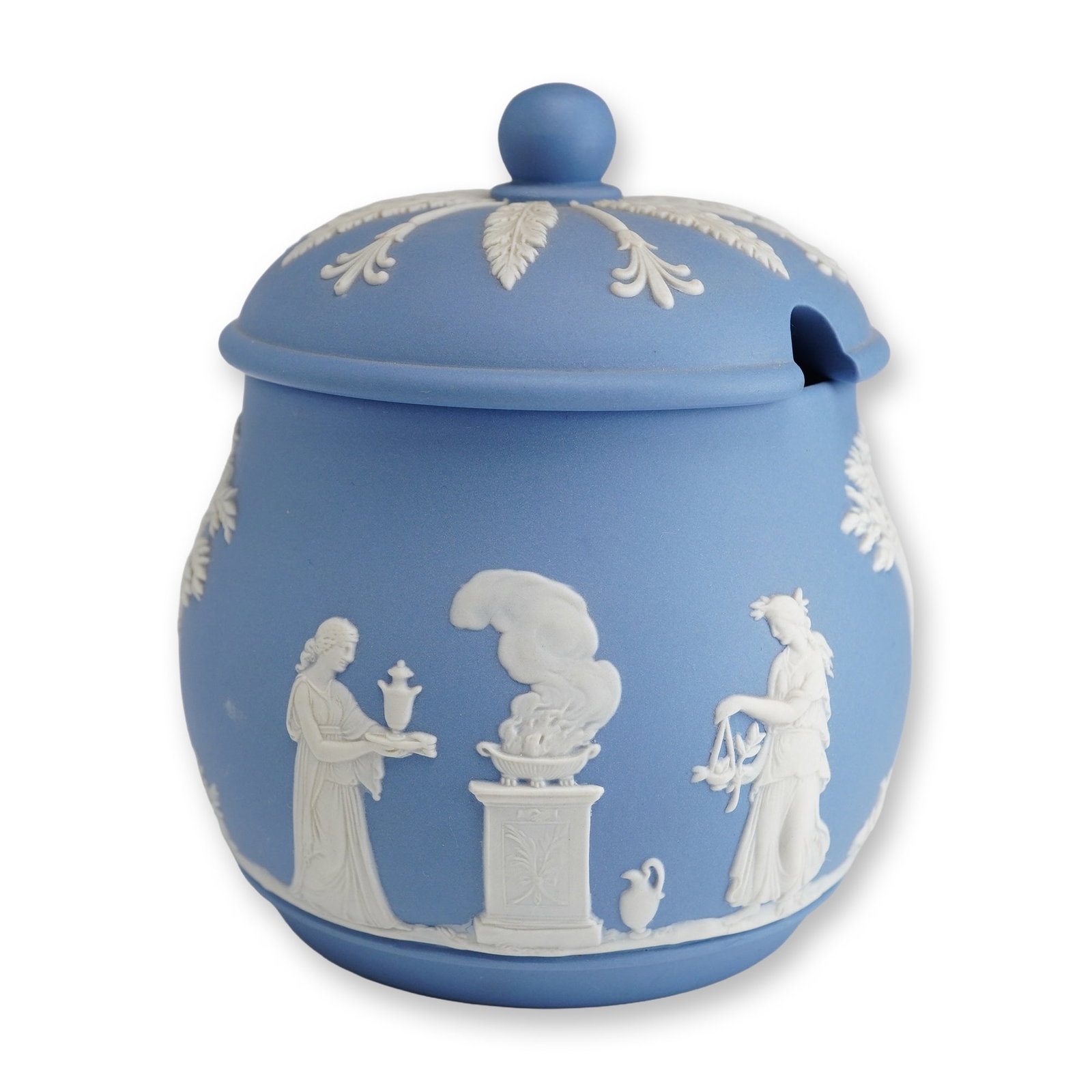 Wedgwood Blue Jasperware Lidded Preserve Jar (1 of 3)