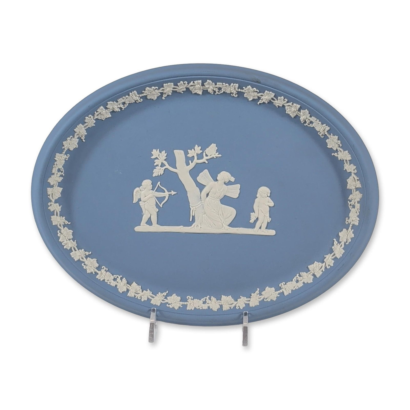 Wedgwood Blue Jasperware Oval Tray (1 of 4)