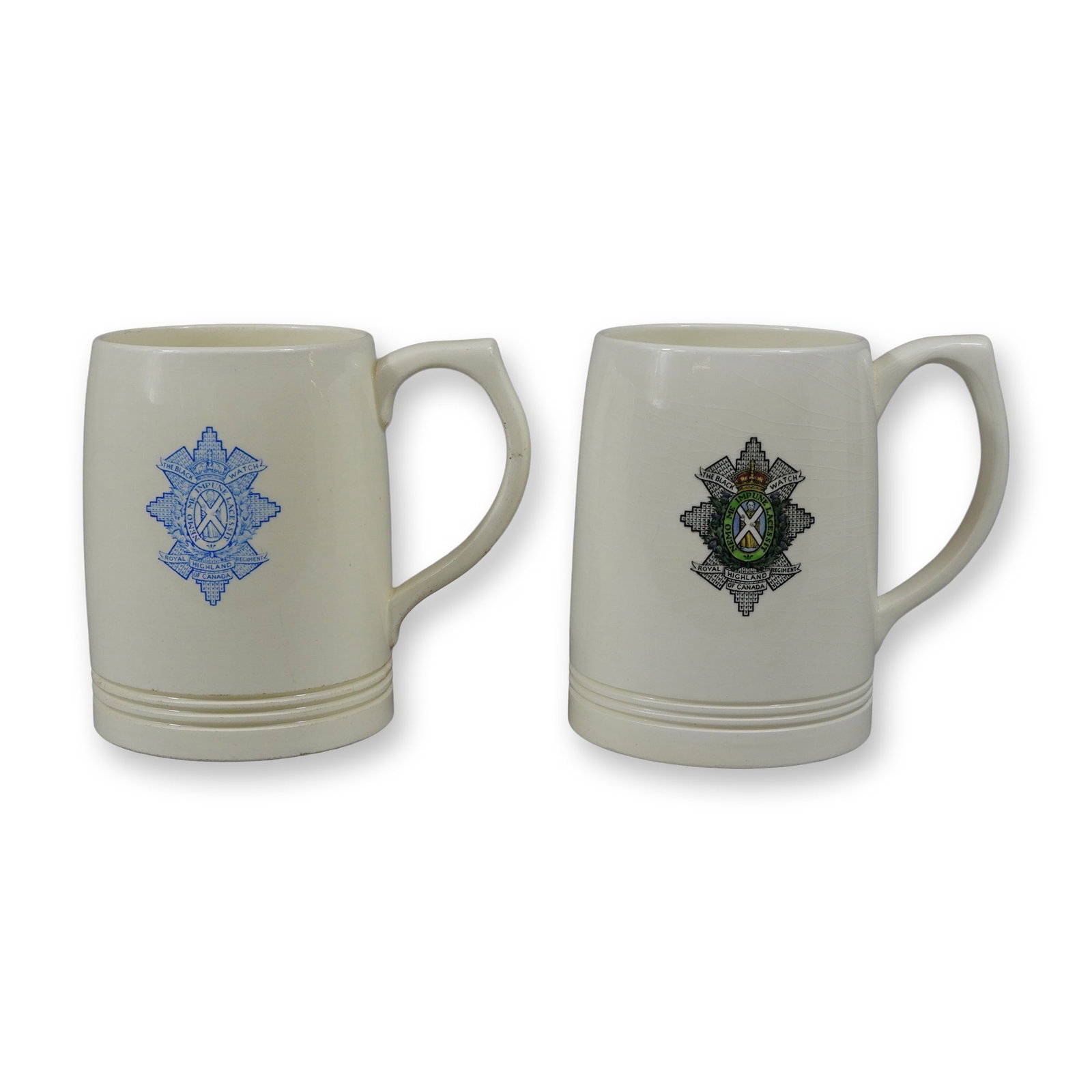 Pair of Wedgwood by Keith Murray Mugs, The Black Watch Royal Highland Regiment of Canada (1 of 3)