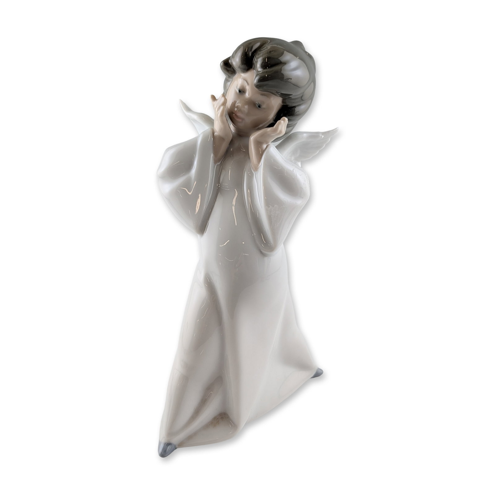 Lladro Spanish Glazed Porcelain Puzzled Cherub Figurine 4959 (1 of 3)