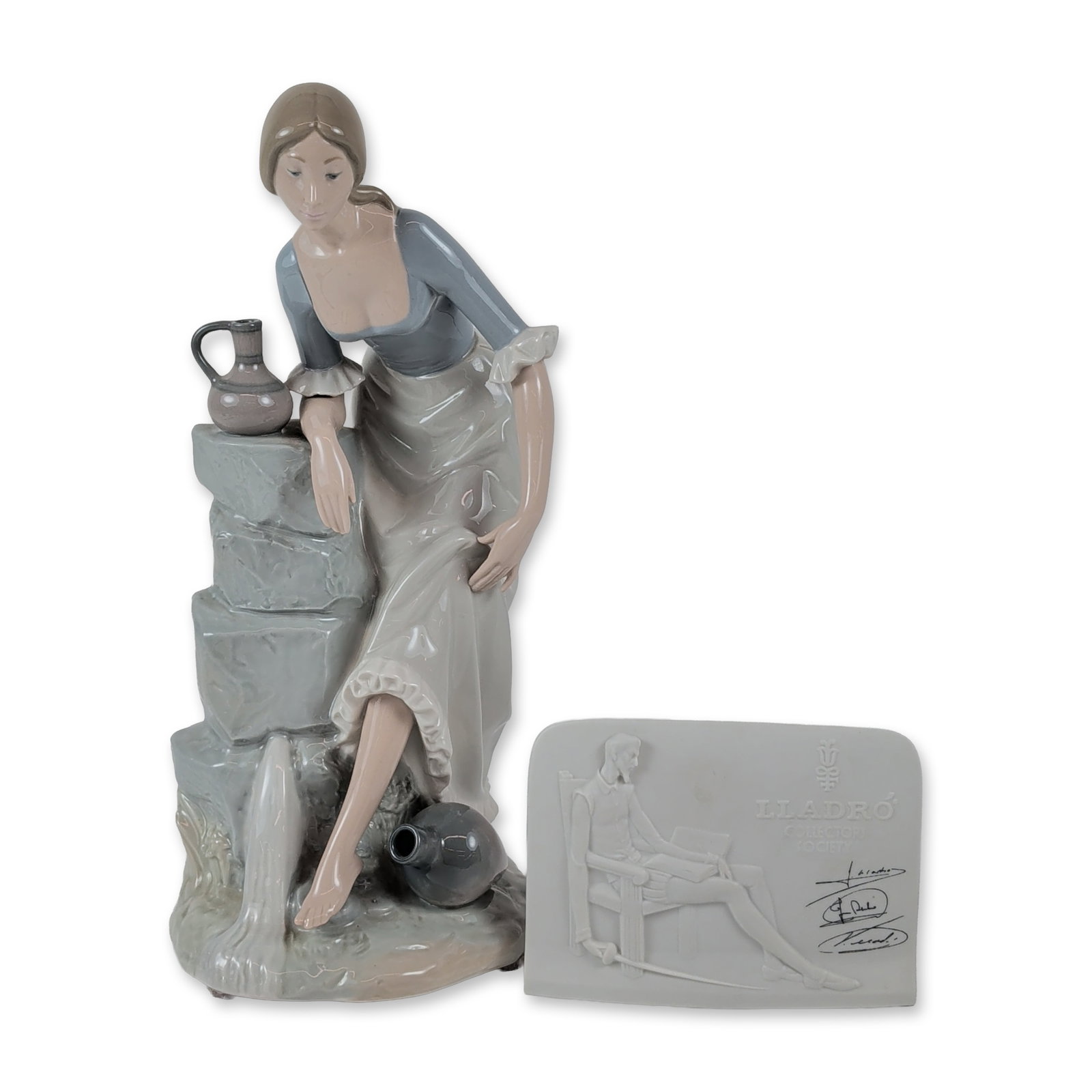 Two-Piece Lladro and NAO Porcelain Collection, Sculpture and Don Quixote Plaque (1 of 4)