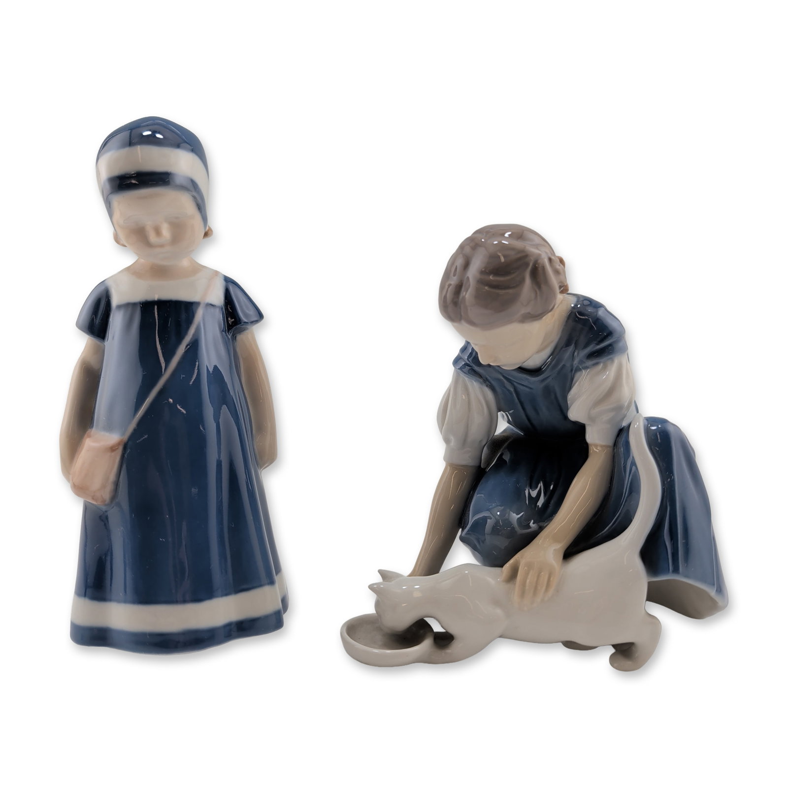 Two Bing and Grondahl Danish Glazed Porcelain Figurines (1 of 3)