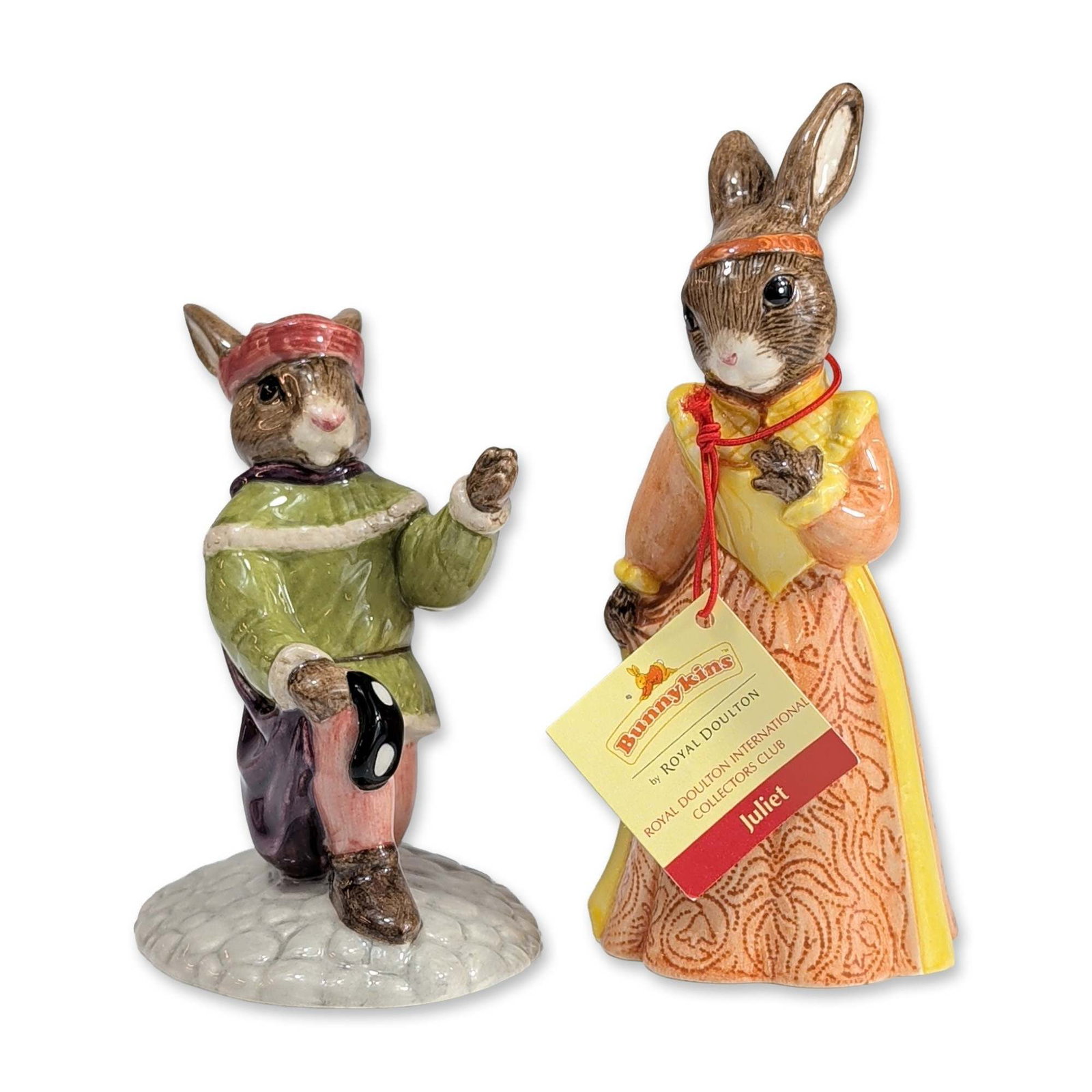 2pc Royal Doulton Bunnykins Romeo and Juliet Figurines (1 of 3)