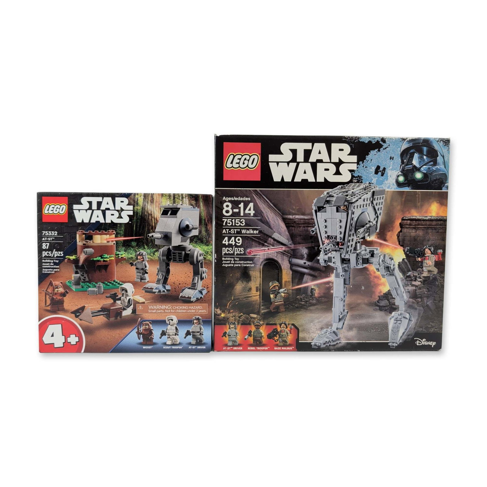 Two LEGO Star Wars AT-ST Construction Sets (1 of 3)