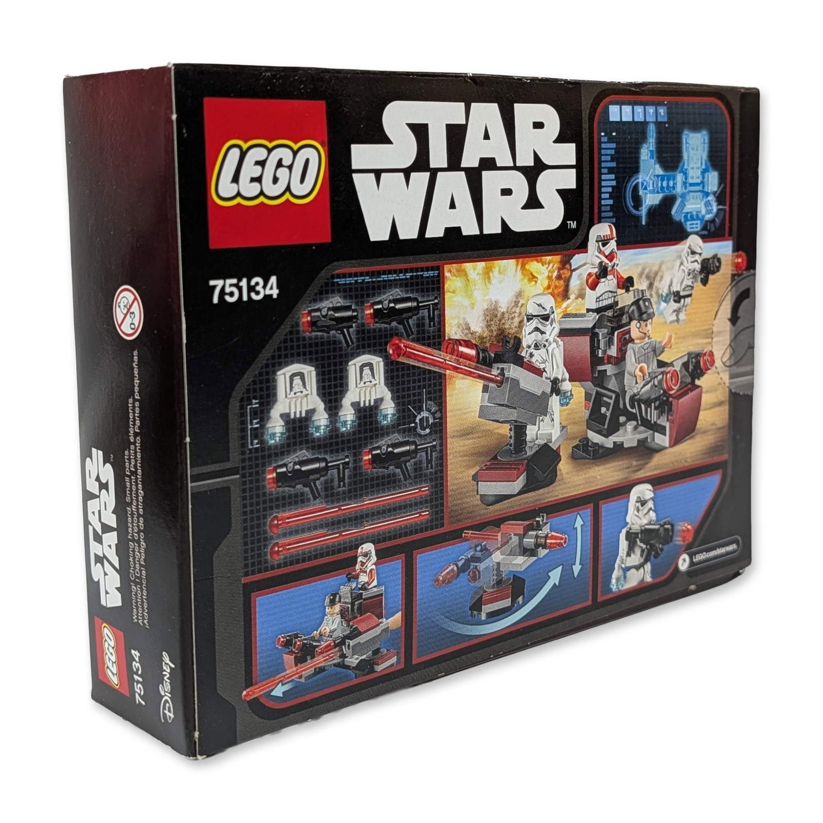 LEGO Star Wars 75134 Galactic Empire Battle Pack: LEGO. Star Wars Galactic Empire Battle Pack, set number 75134. Plastic construction building set featuring a buildable Imperial control station with a dual stud-shooter turret. Includes four minifigur