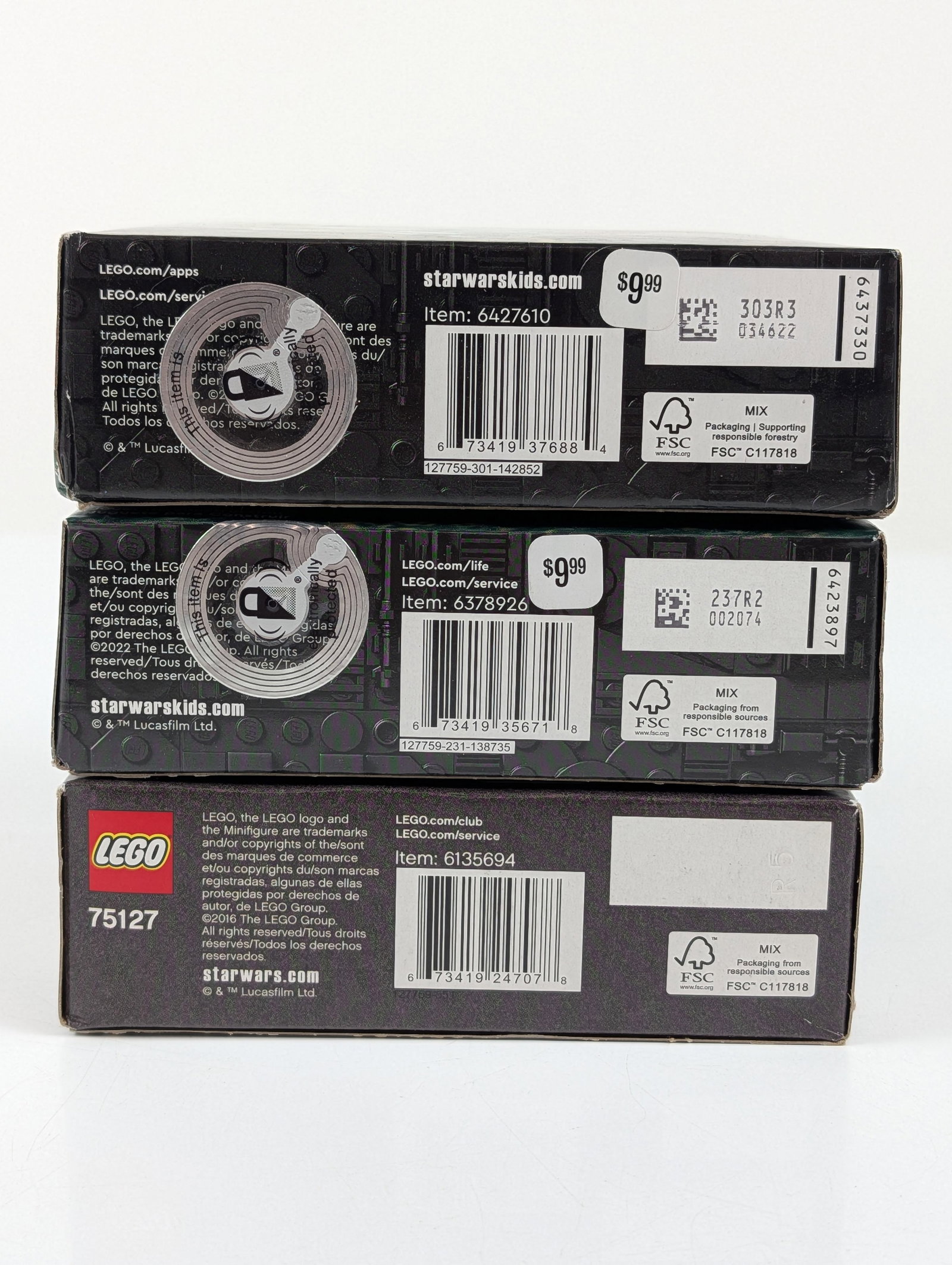 Three LEGO Star Wars Microfighter Sets - 3
