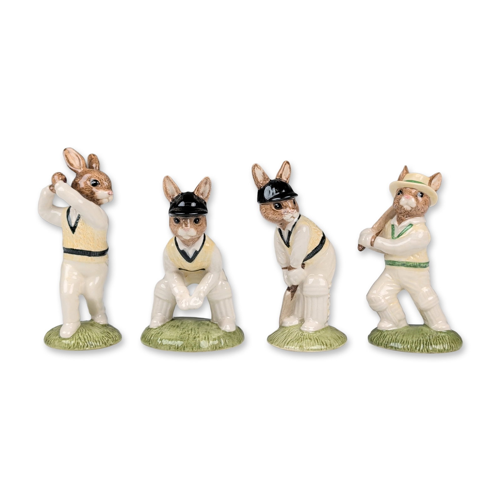4pc Royal Doulton Bunnykins Cricket Series Figurines (1 of 3)