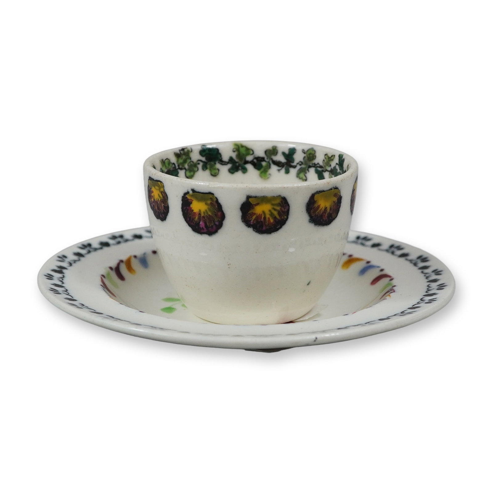 2pc Wedgwood Miniature Earthenware Teabowl and Saucer (1 of 3)