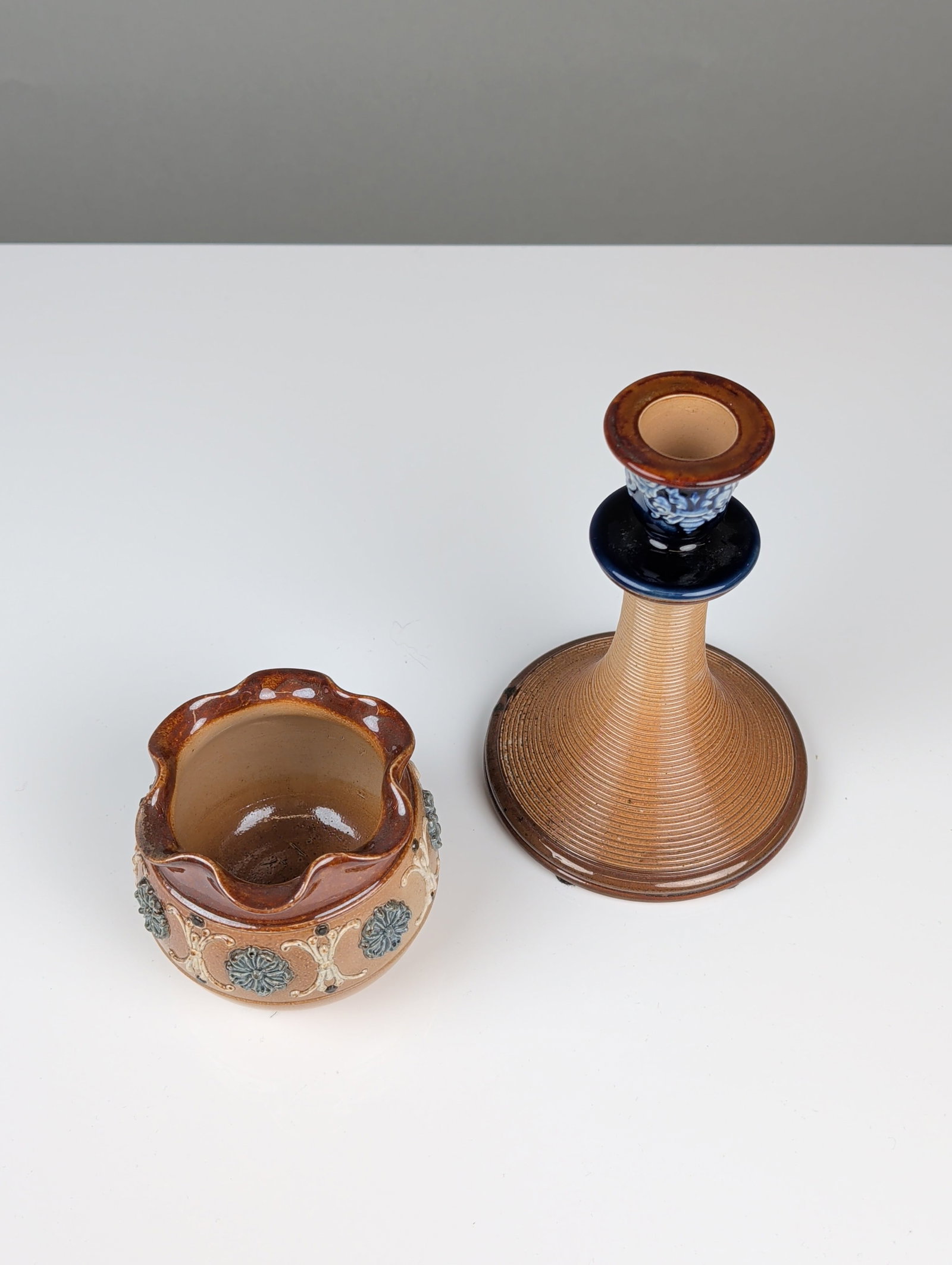 Two Doulton Lambeth Stoneware Table Objects - 2