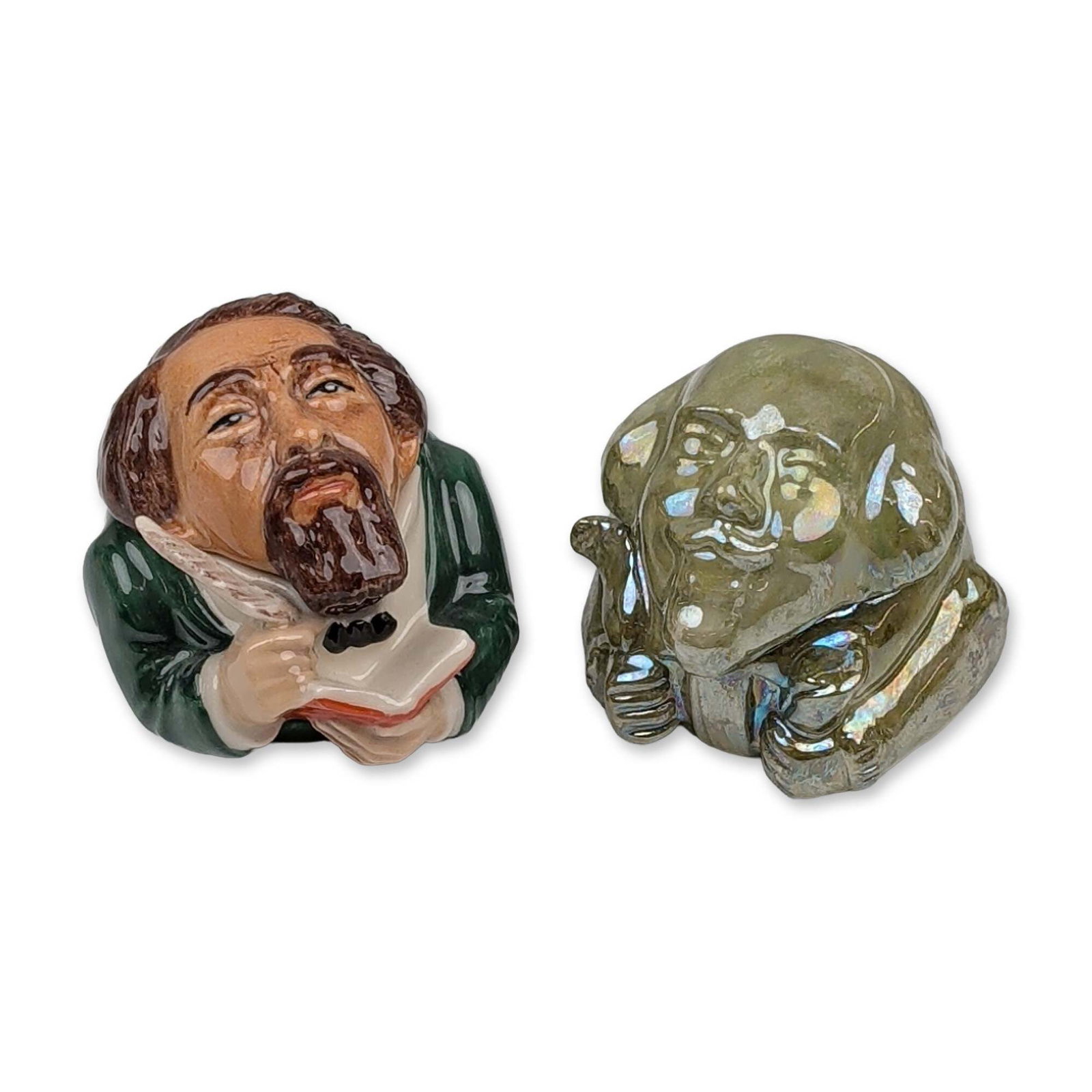 2pc Kevin Francis Prototype Literary Figure Face Pots (1 of 5)