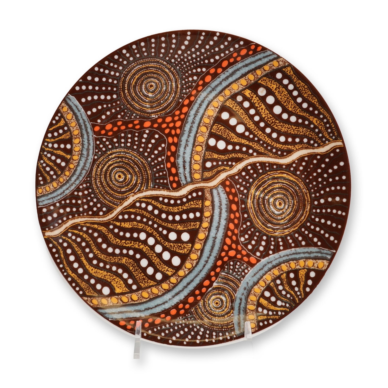 Australian Fine China Camilla Young Aboriginal Art Porcelain Plate (1 of 3)