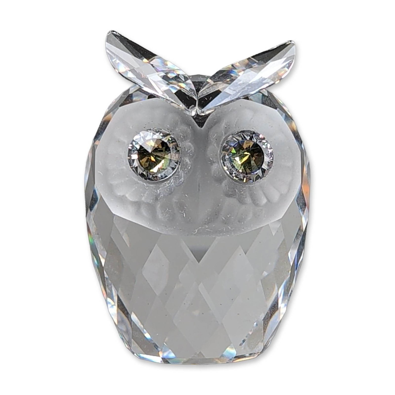 Swarovski Faceted Clear Crystal Figurine, Large Owl (1 of 5)