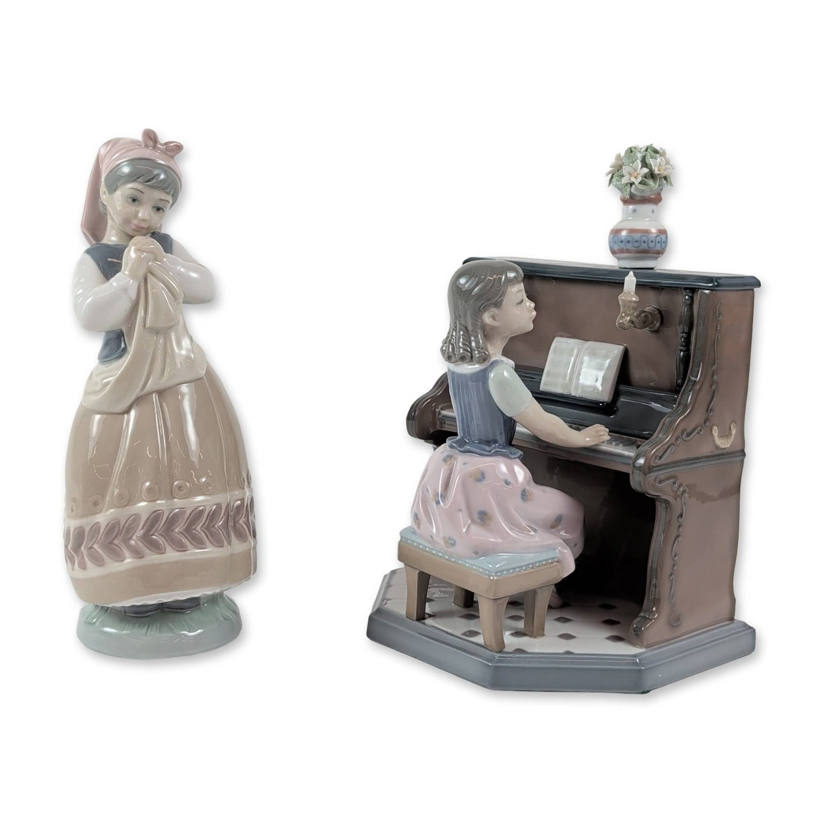 Two Lladro Spanish Glazed Porcelain Figurines (1 of 4)