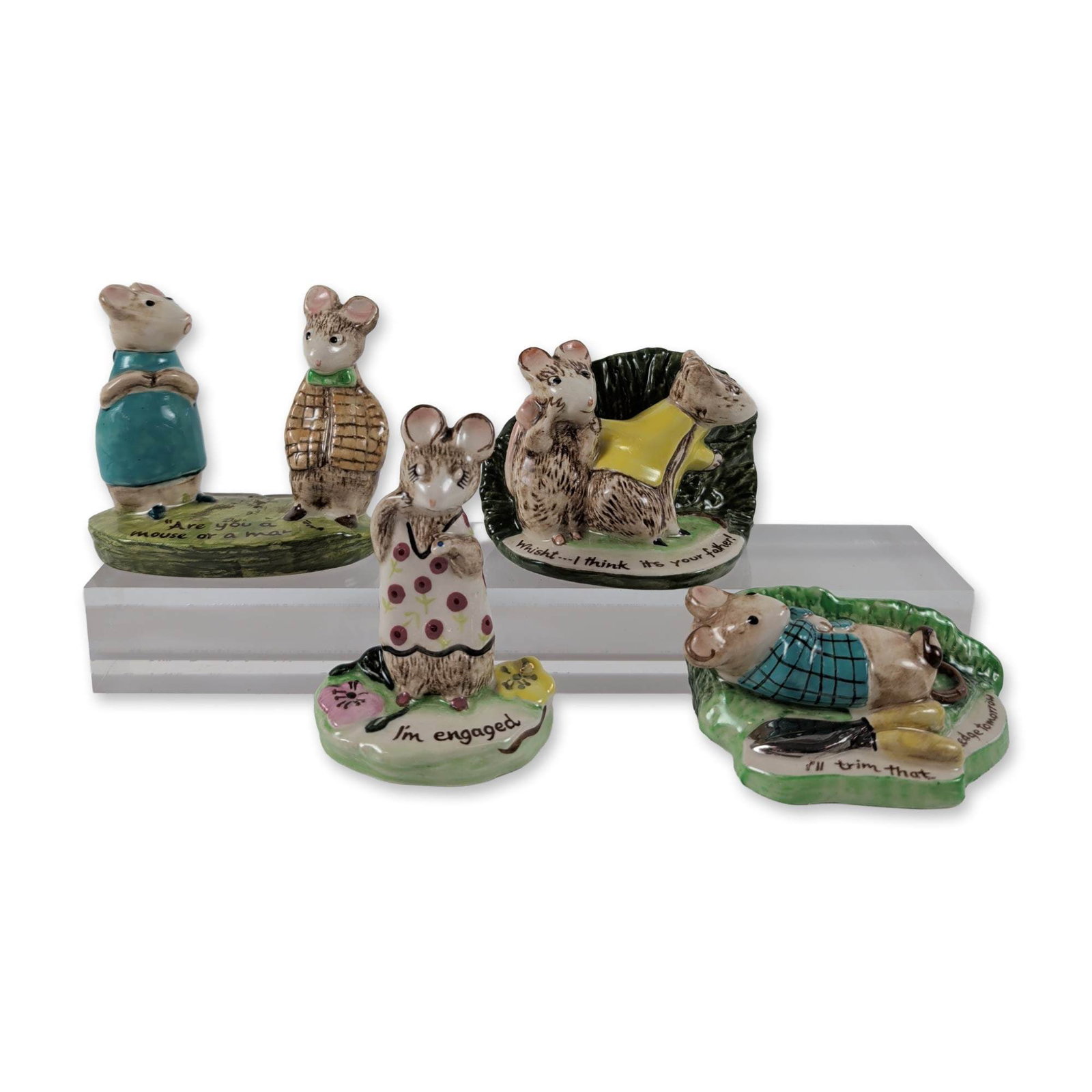 4pc Beswick Kitty MacBride Mouse Figurines (1 of 5)