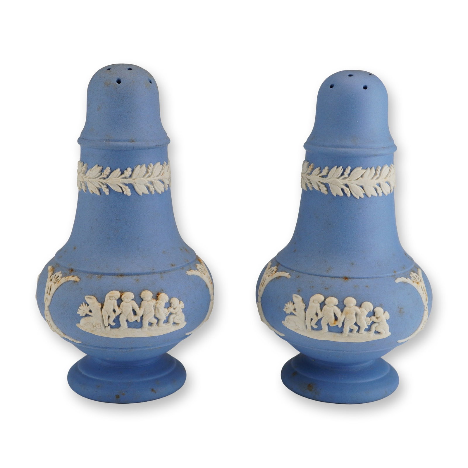 Pair of Wedgwood Jasperware Salt and Pepper Shakers (1 of 4)