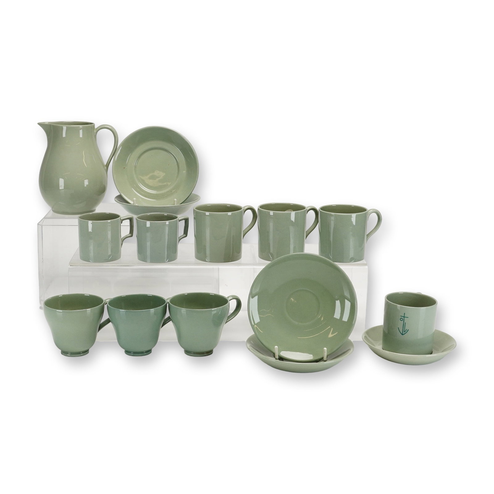 Collection of Wedgwood Celadon Green Earthenware Tableware (1 of 3)