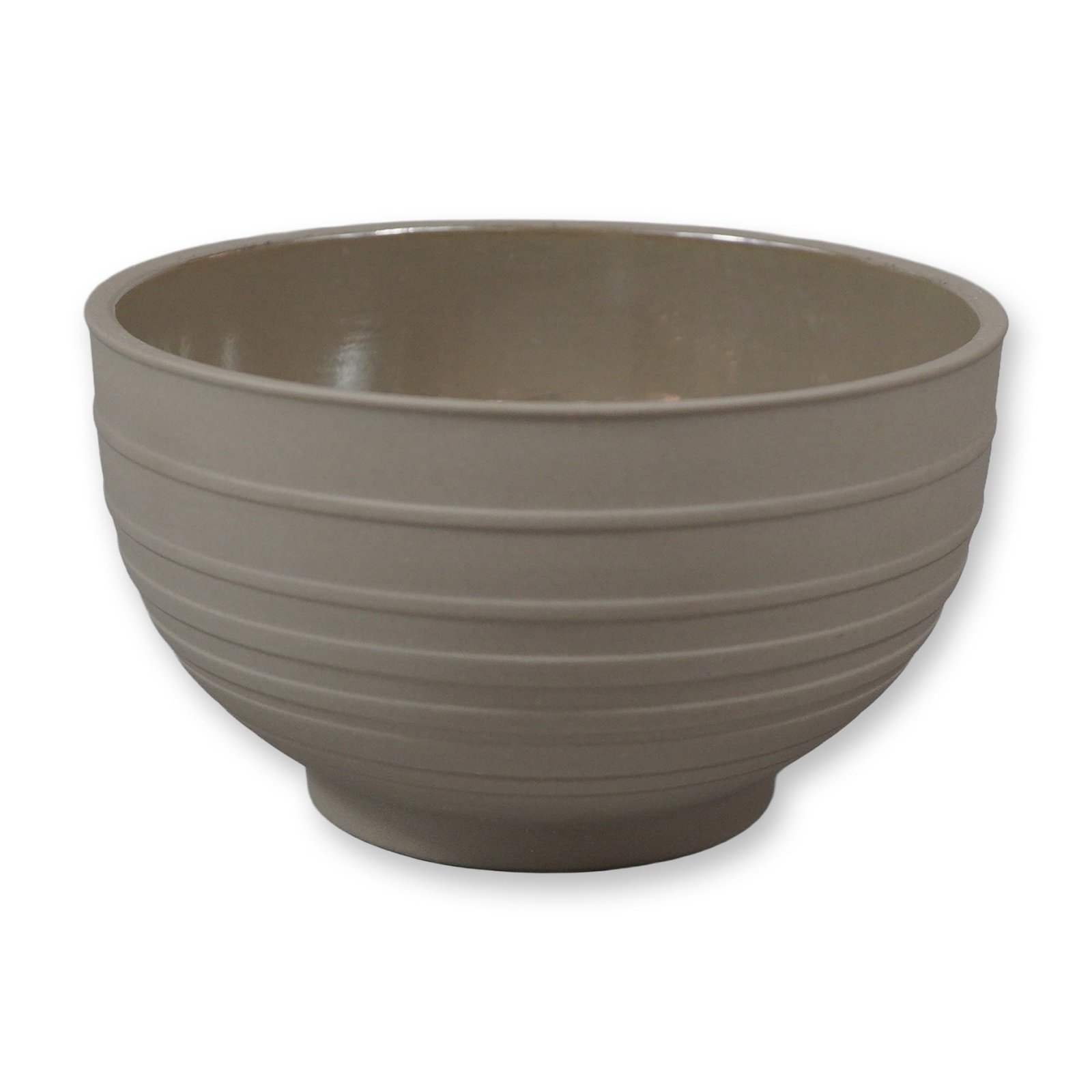 Wedgwood Casual Banded Ceramic Bowl: A contemporary ceramic bowl from the Jasper Conran Casual collection for Wedgwood, featuring the Banded pattern. The piece is constructed with a circular, footed form and decorated with a series of ho