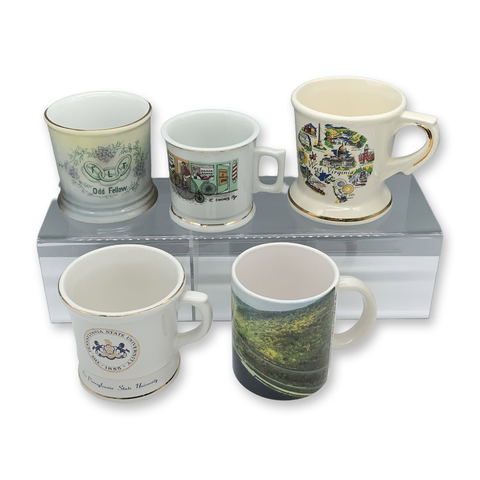 5-Piece Porcelain Pennsylvania and Assorted Mugs (1 of 3)
