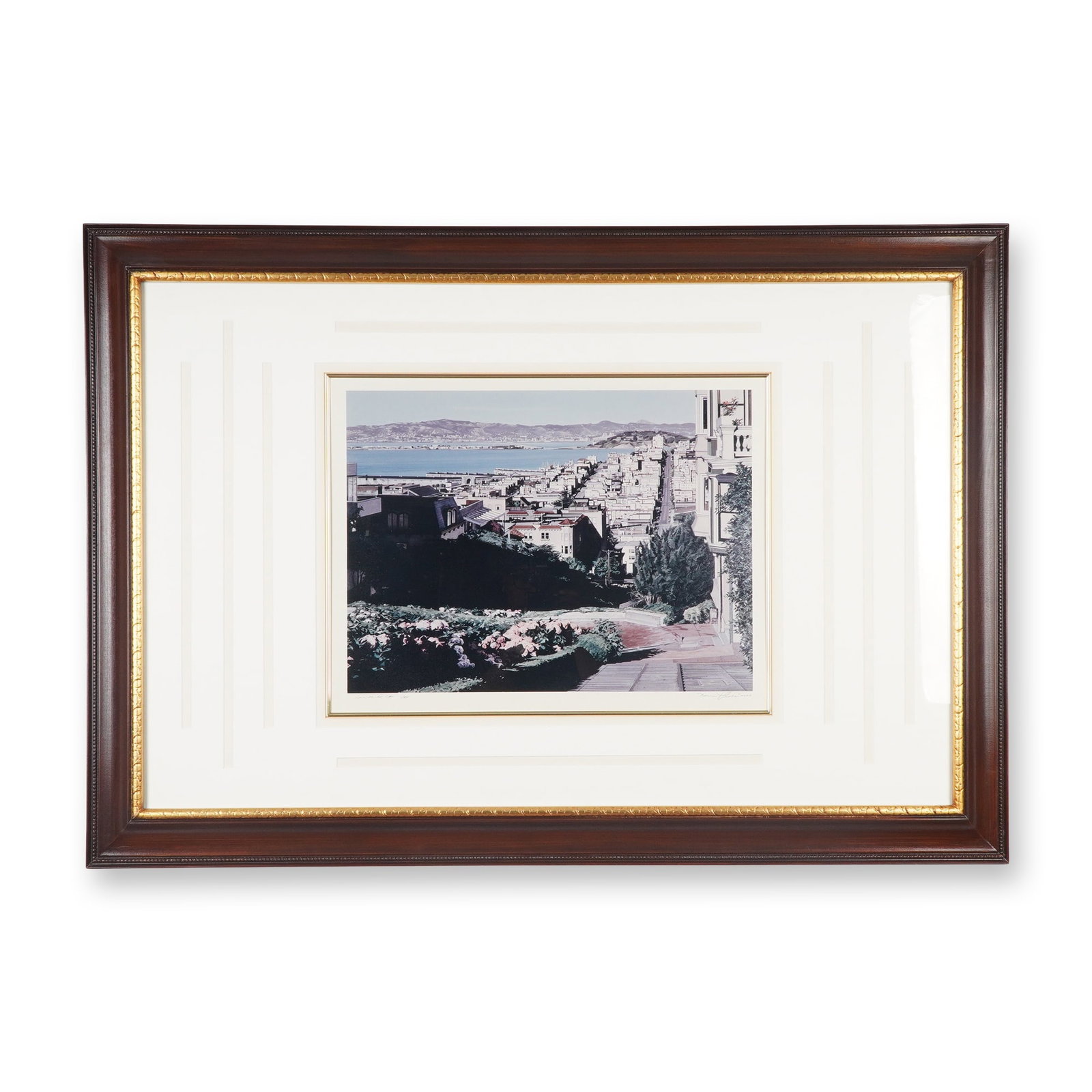 Limited Edition Color Print on Paper, Lombard Street, Signed: A decorative wall-art offering centered on Limited Edition Color Print on Paper, Lombard Street, Signed, with subject matter suited to collectors and interior display. Limited edition color print on p