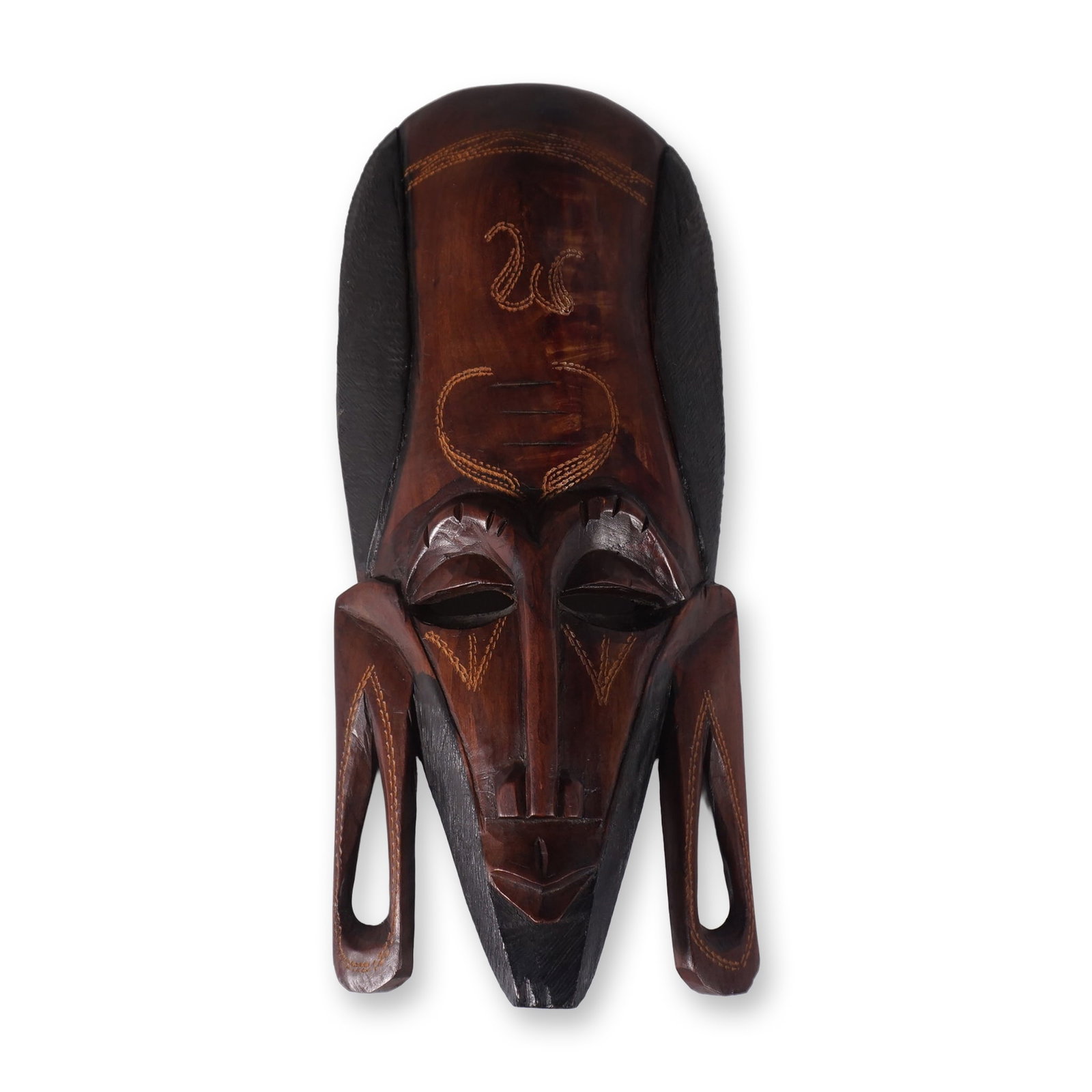 Kenyan Hand-Carved Wooden Mask (1 of 3)