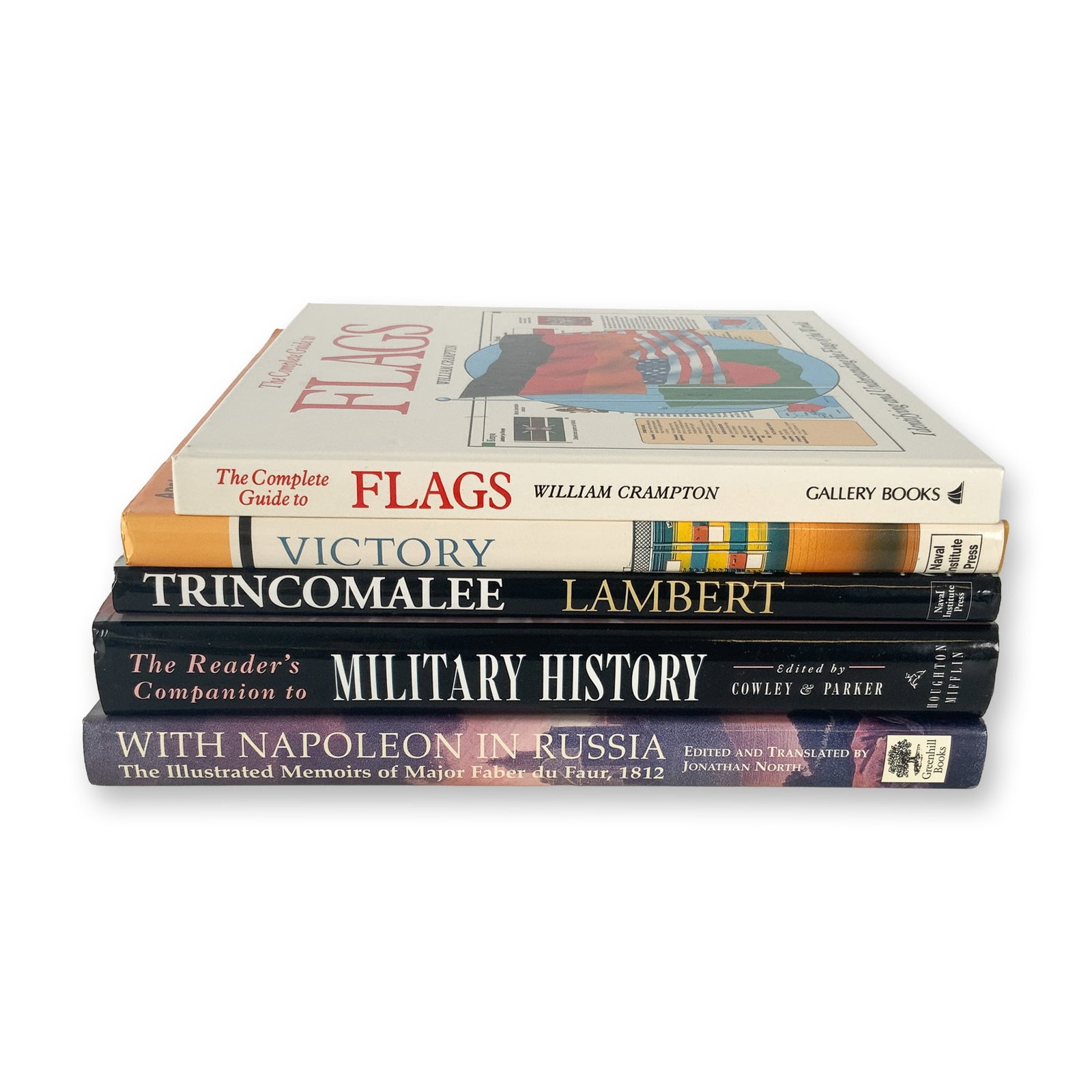 5 Book Group on Military History including Napoleon in Russia, Frigates & Flags: A reference and reading group centered on 5 Book Group on Military History including Napoleon in Russia, Frigates & Flags. This resourceful historical interest book collection comprises Trincomalee: T