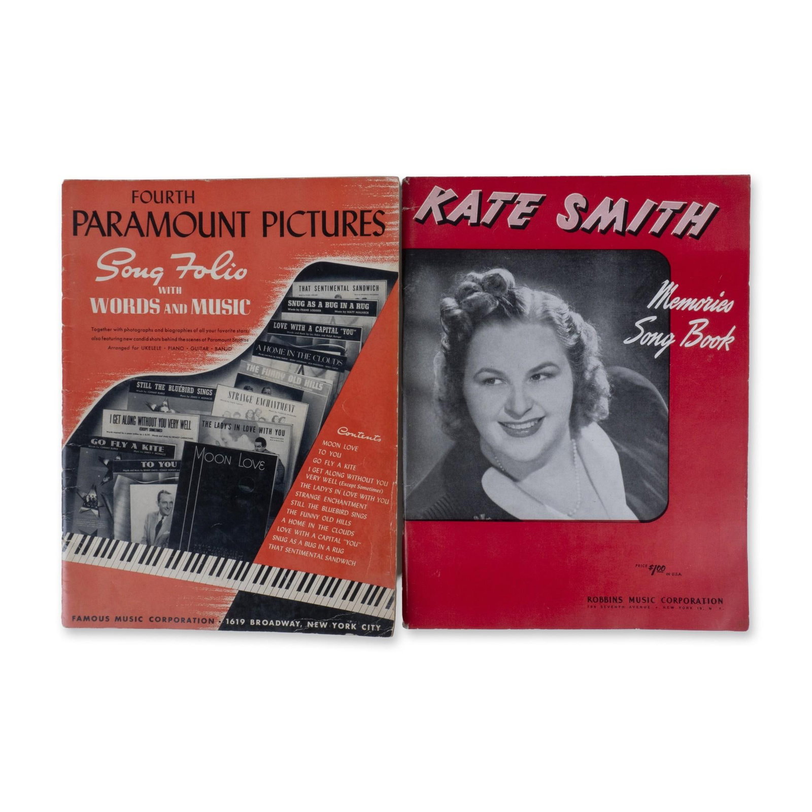 2-Piece Vintage Sheet Music Books Paramount Pictures Greats (1 of 2)