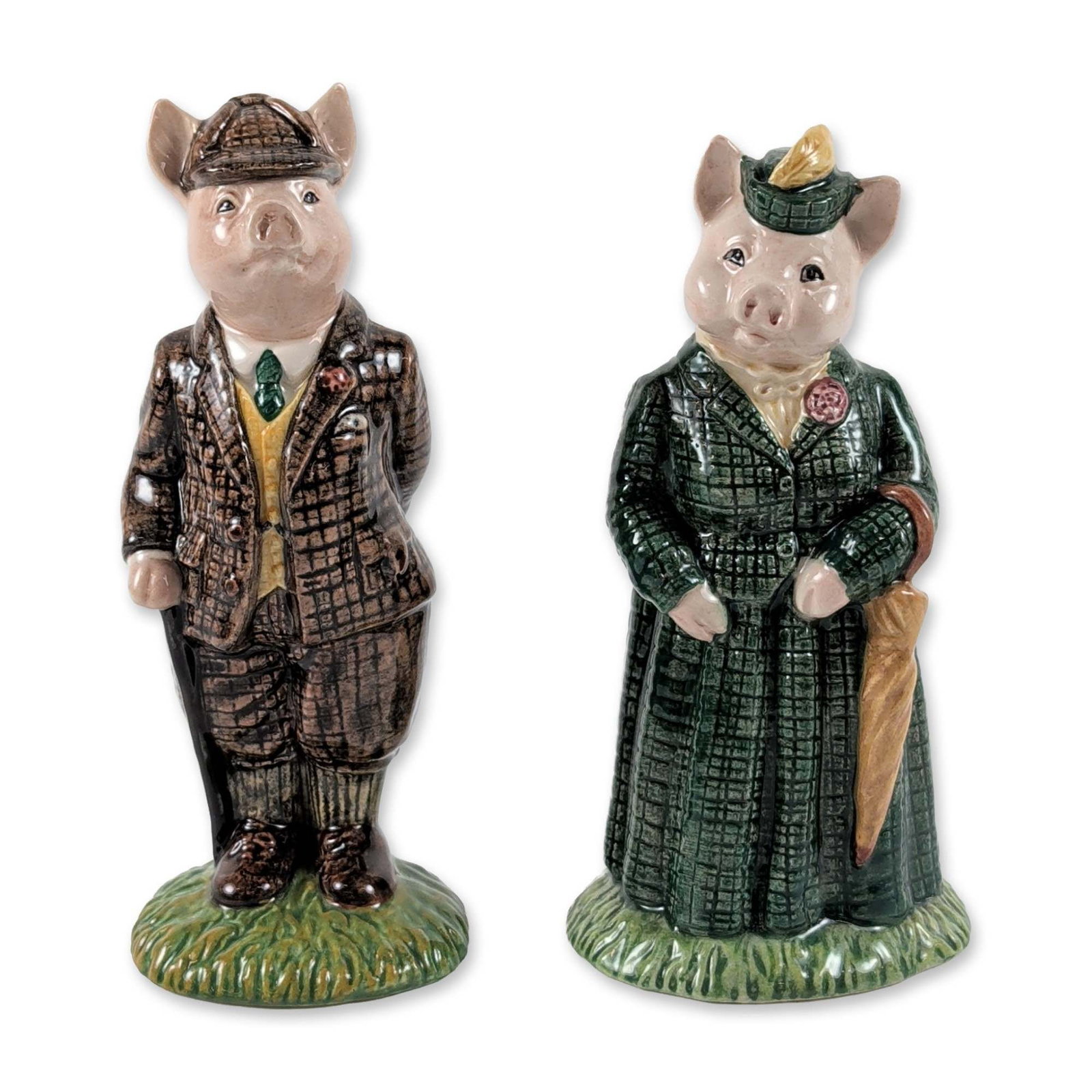 2pc Beswick Country Folk Ceramic Pig Figurines (1 of 4)