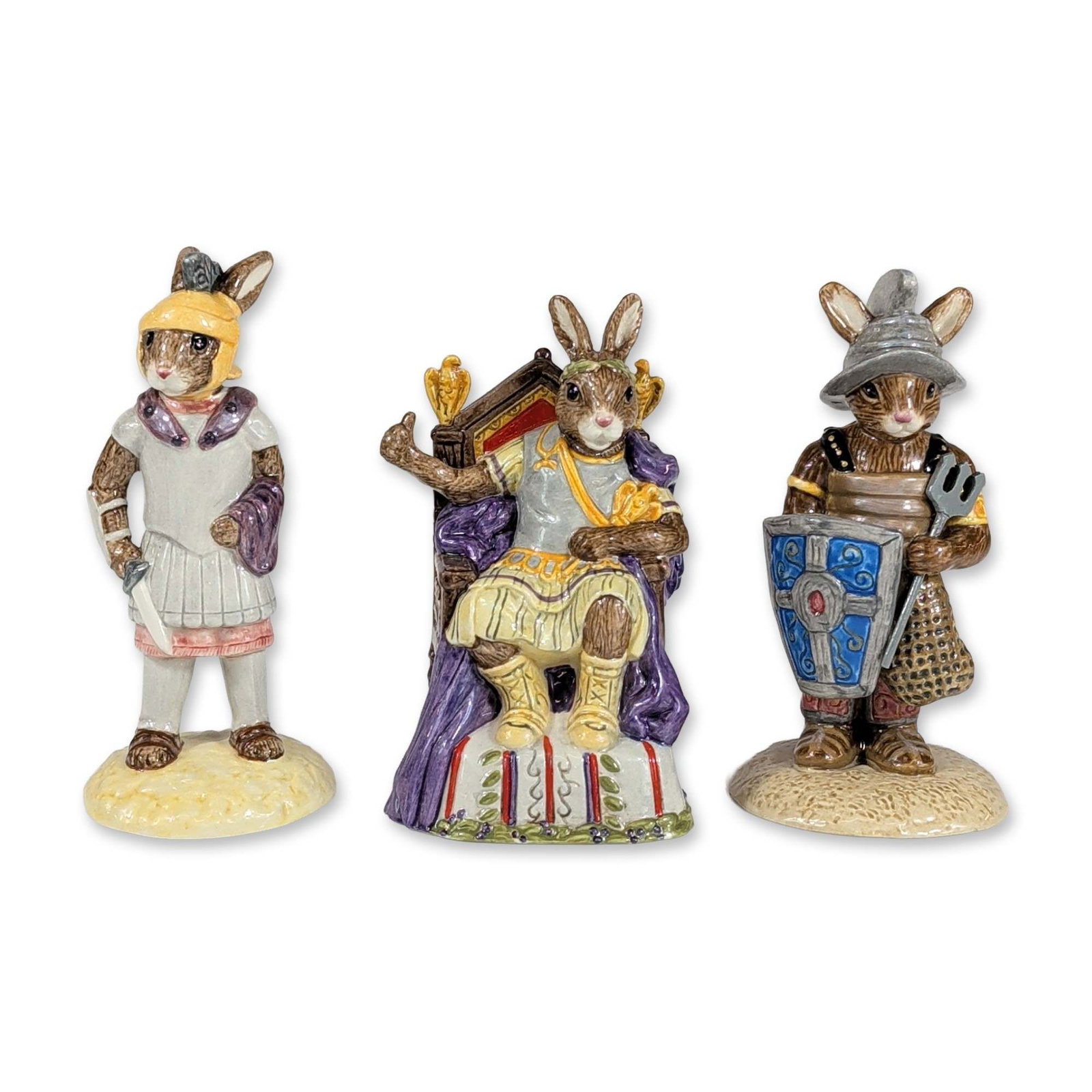 Trio of Royal Doulton Roman Empire Bunnykins Figurines (1 of 3)