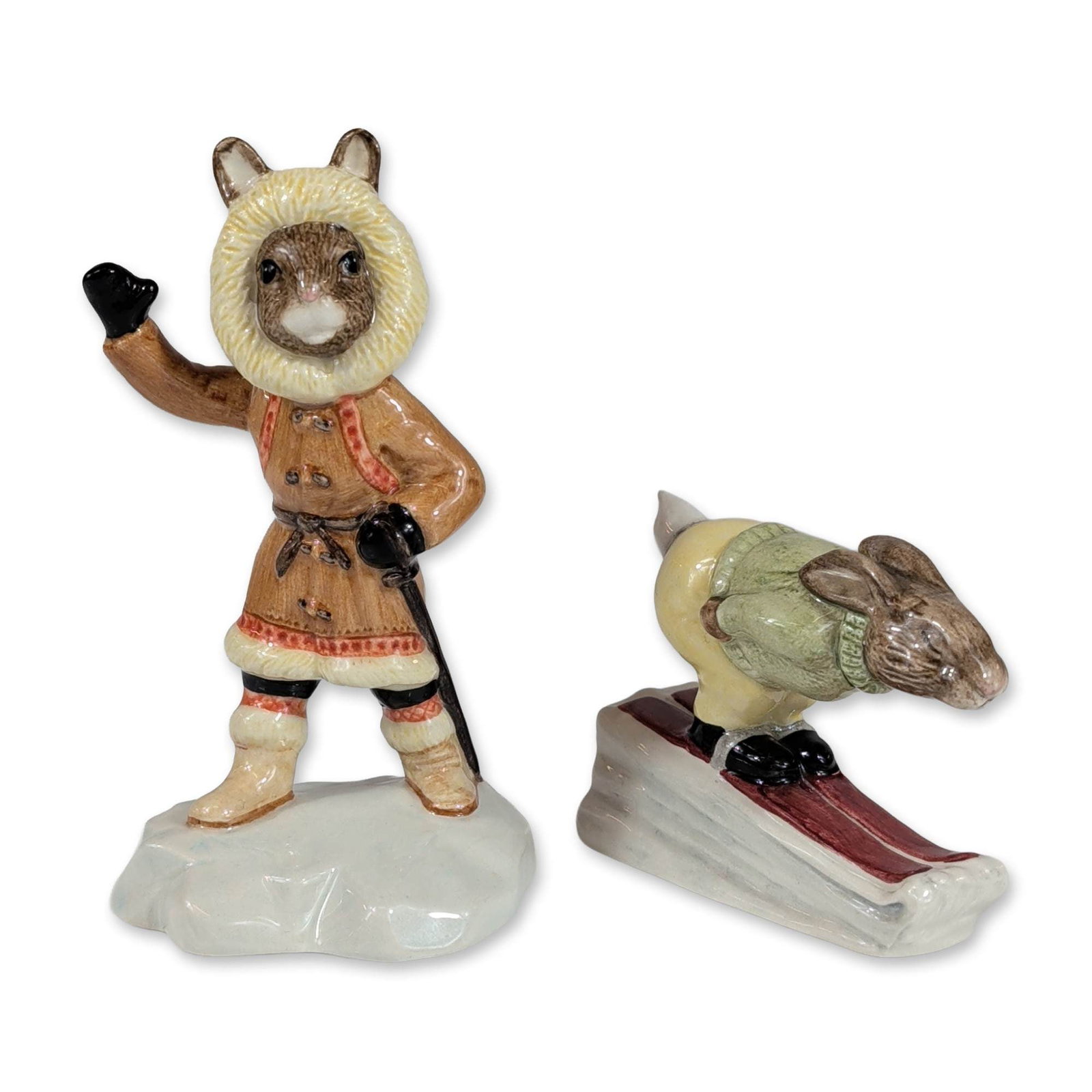 2pc Royal Doulton Winter Bunnykins Figurines (1 of 3)