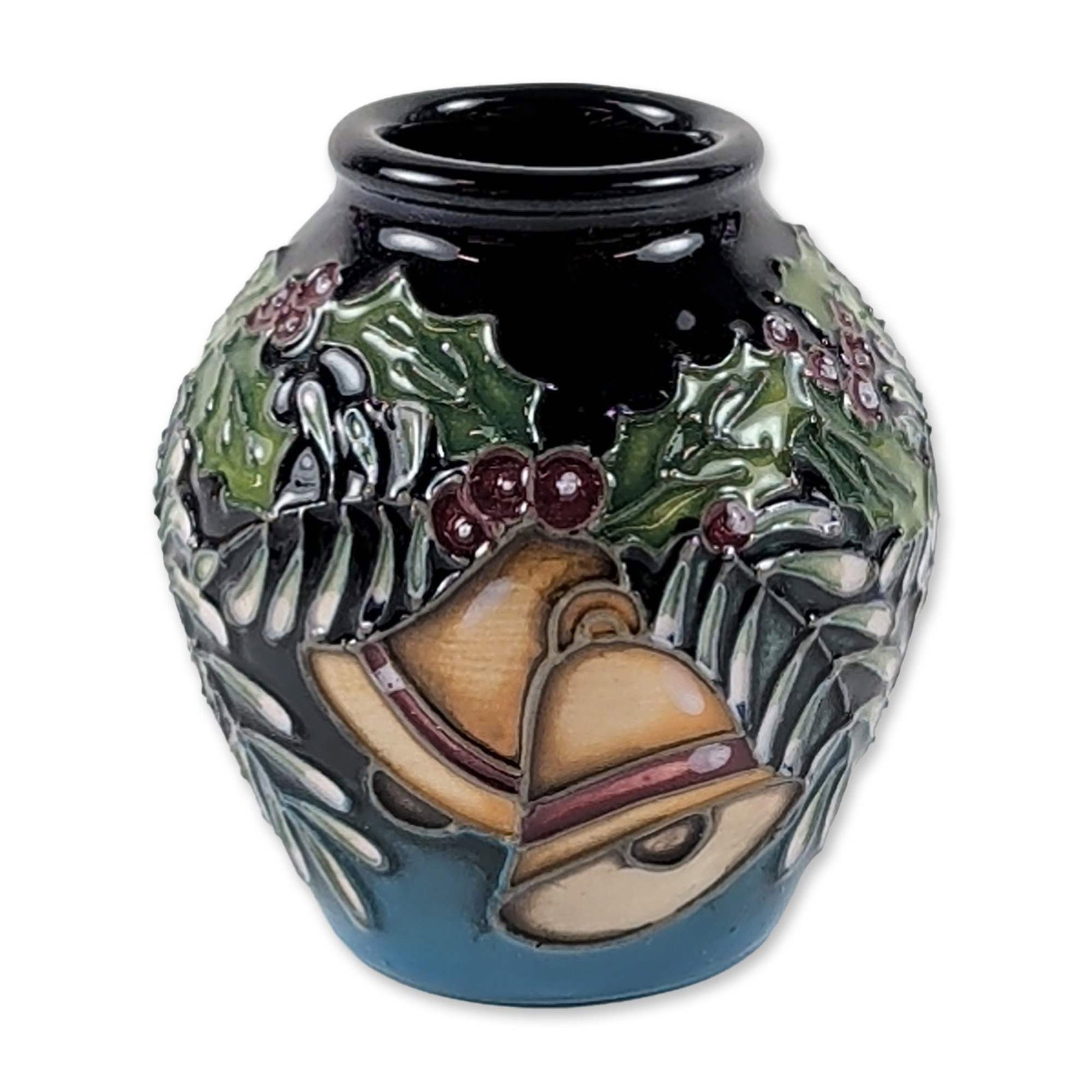 Moorcroft Christmas Bells Miniature Ceramic Vase (1 of 4)