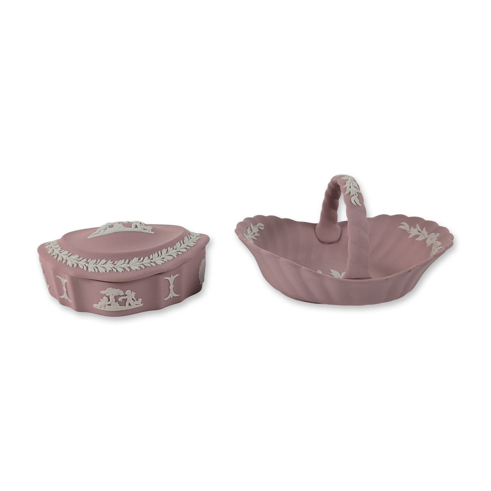 2pc Wedgwood Pink Jasperware Decorative Items (1 of 4)