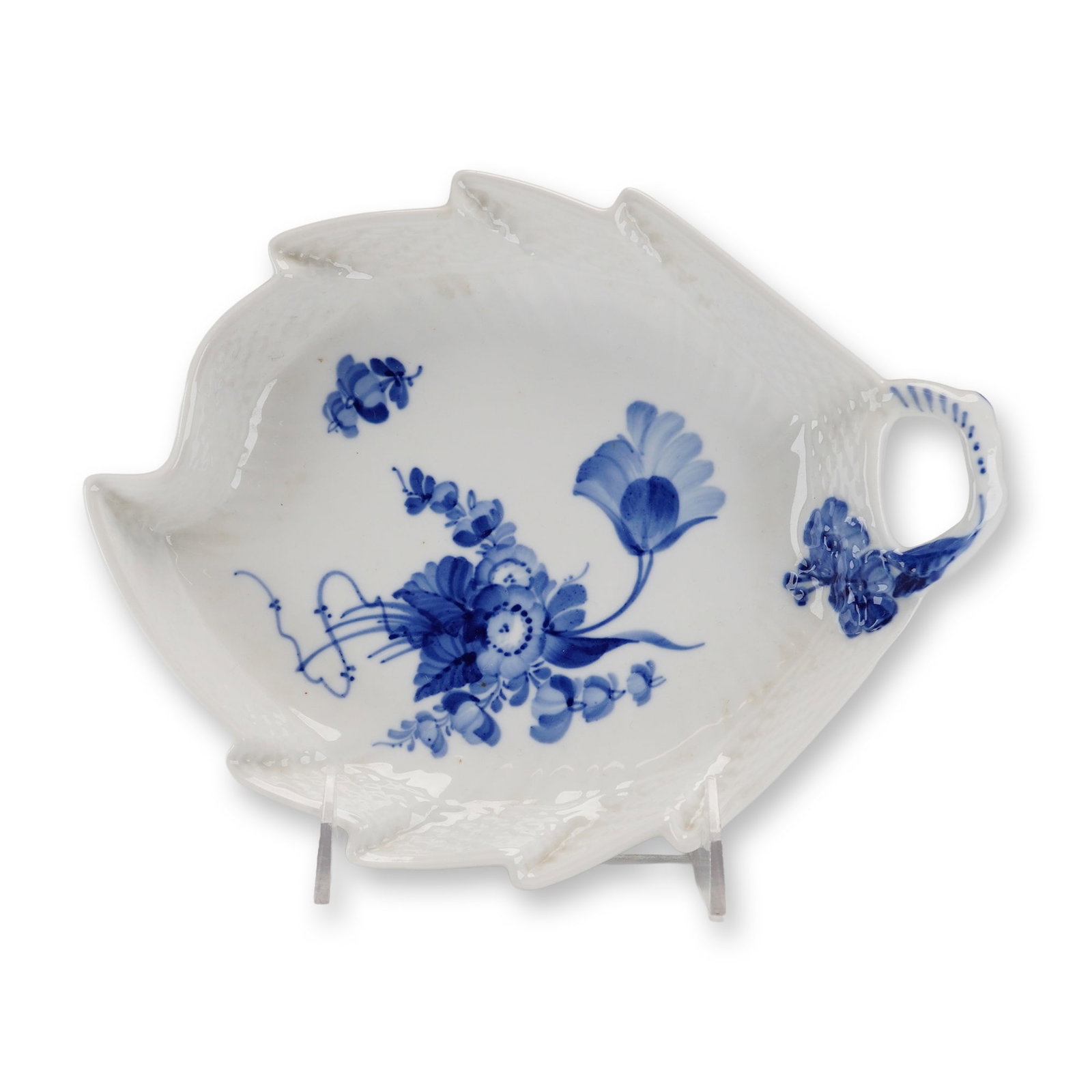 Royal Copenhagen Blue Flower Curved Porcelain Leaf Shaped Dish (1 of 3)