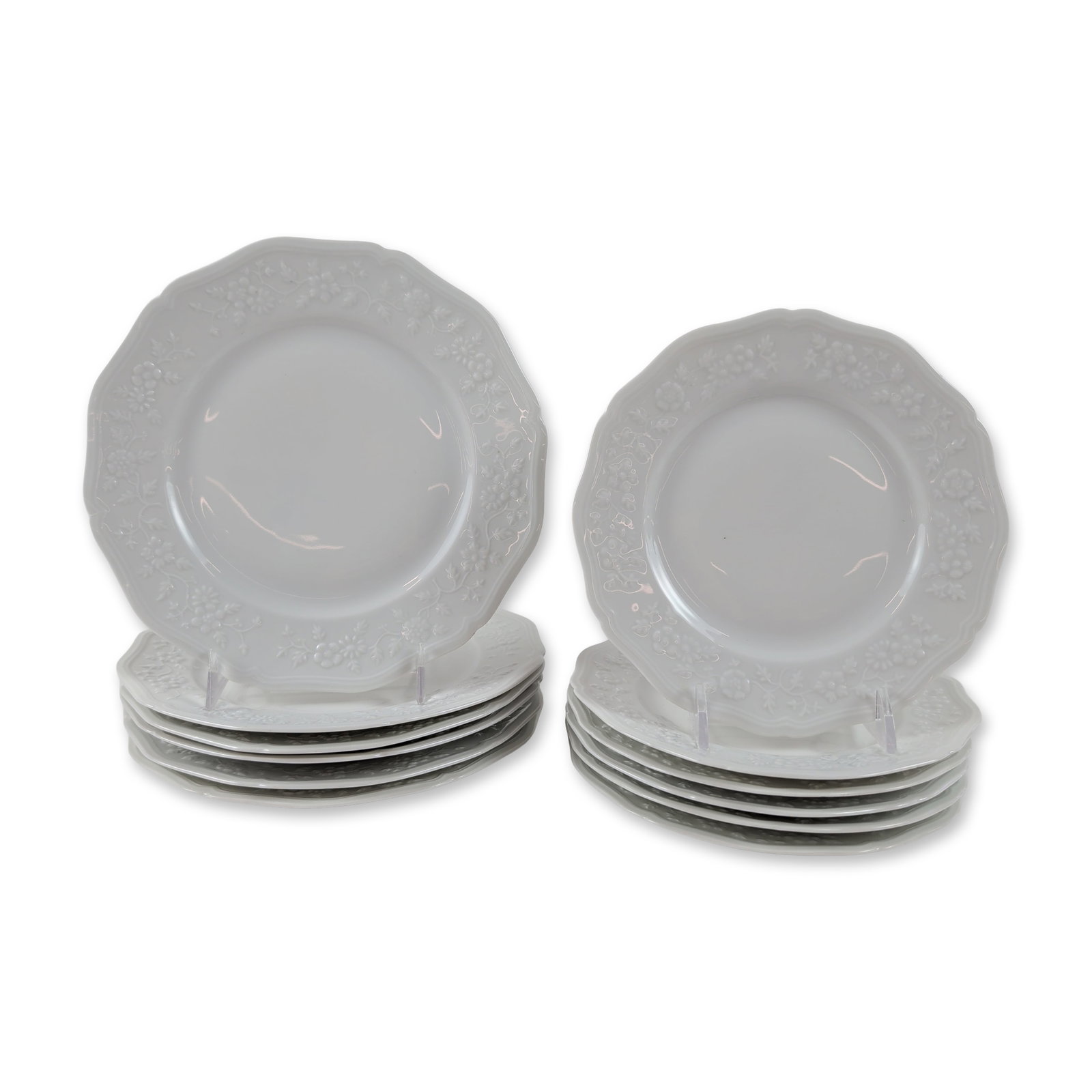 12pc Raynaud Ceralene Hawthorn Porcelain Plates (1 of 4)