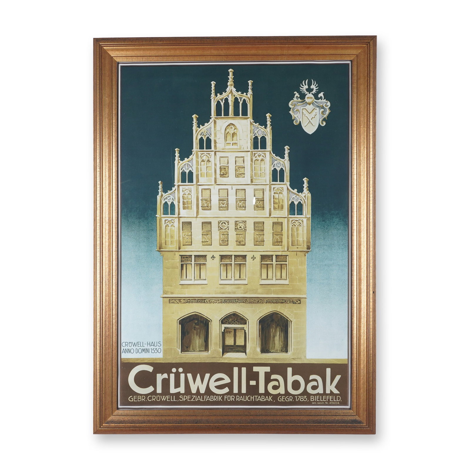 Cruwell-Tabak Color Lithograph Advertising Poster Depicting Cruwell-Haus (1 of 6)