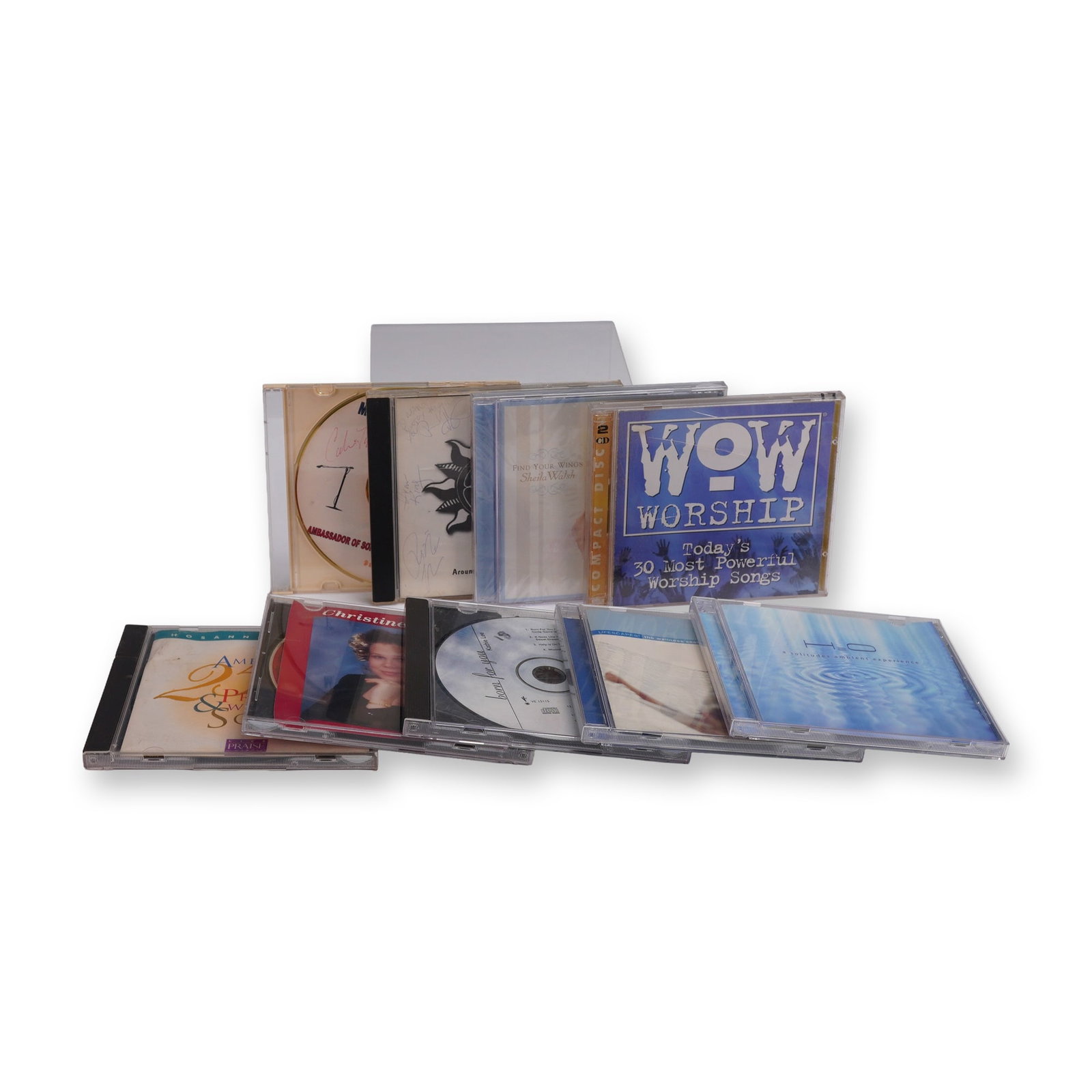 9-Piece CD Lot Worship Praise and Relaxation Mixed Artists: A vintage photography collectible featuring 9-Piece CD Lot Worship Praise and Relaxation Mixed Artists. 9pc CD lot showcasing a blend of worship, praise, gospel, and relaxation titles including King B