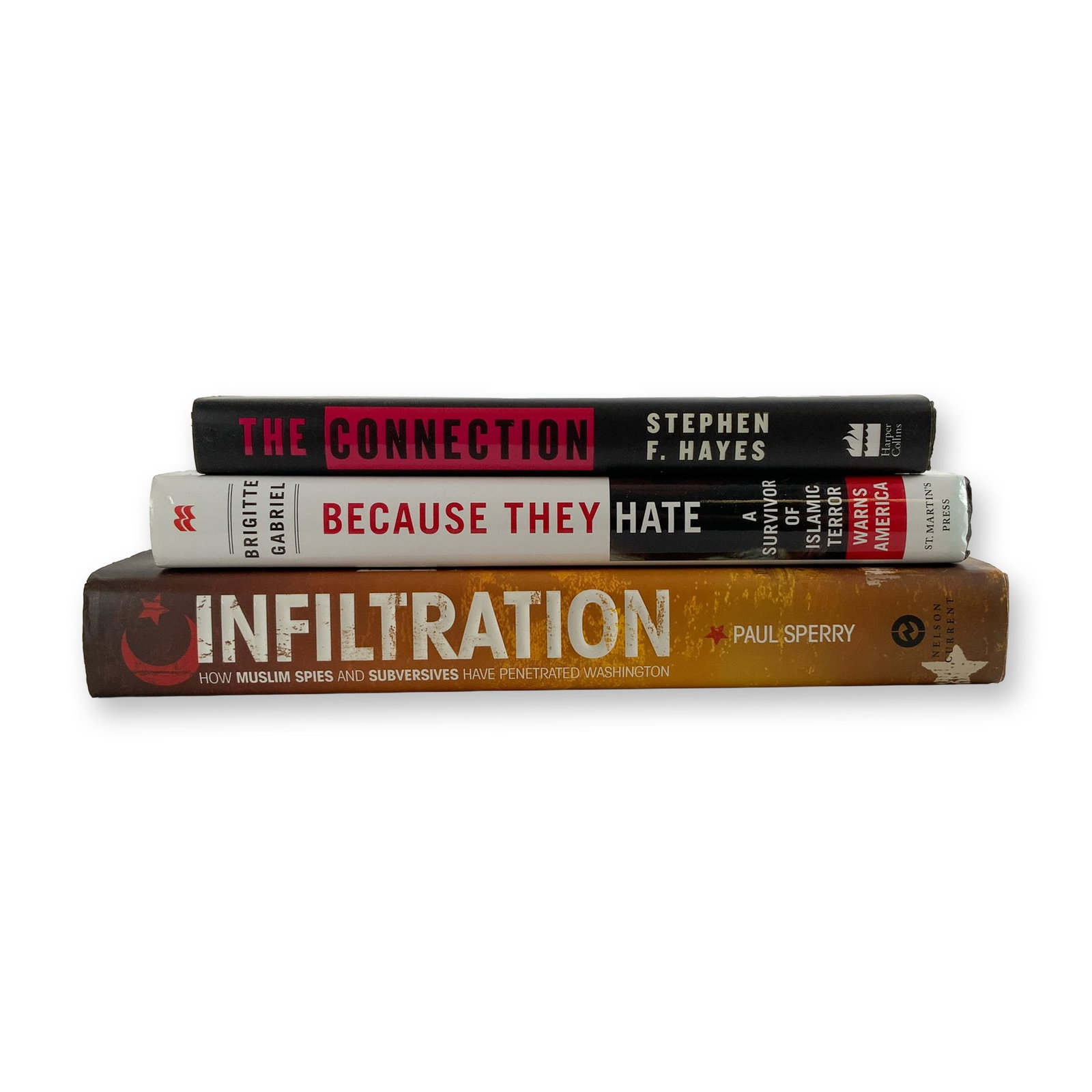 3-Piece Grouped Political and Security Analysis Books: A reference and reading group centered on 3-Piece Grouped Political and Security Analysis Books. This presenting comprises three hardcover books analyzing terrorism, radicalism, and security threats r