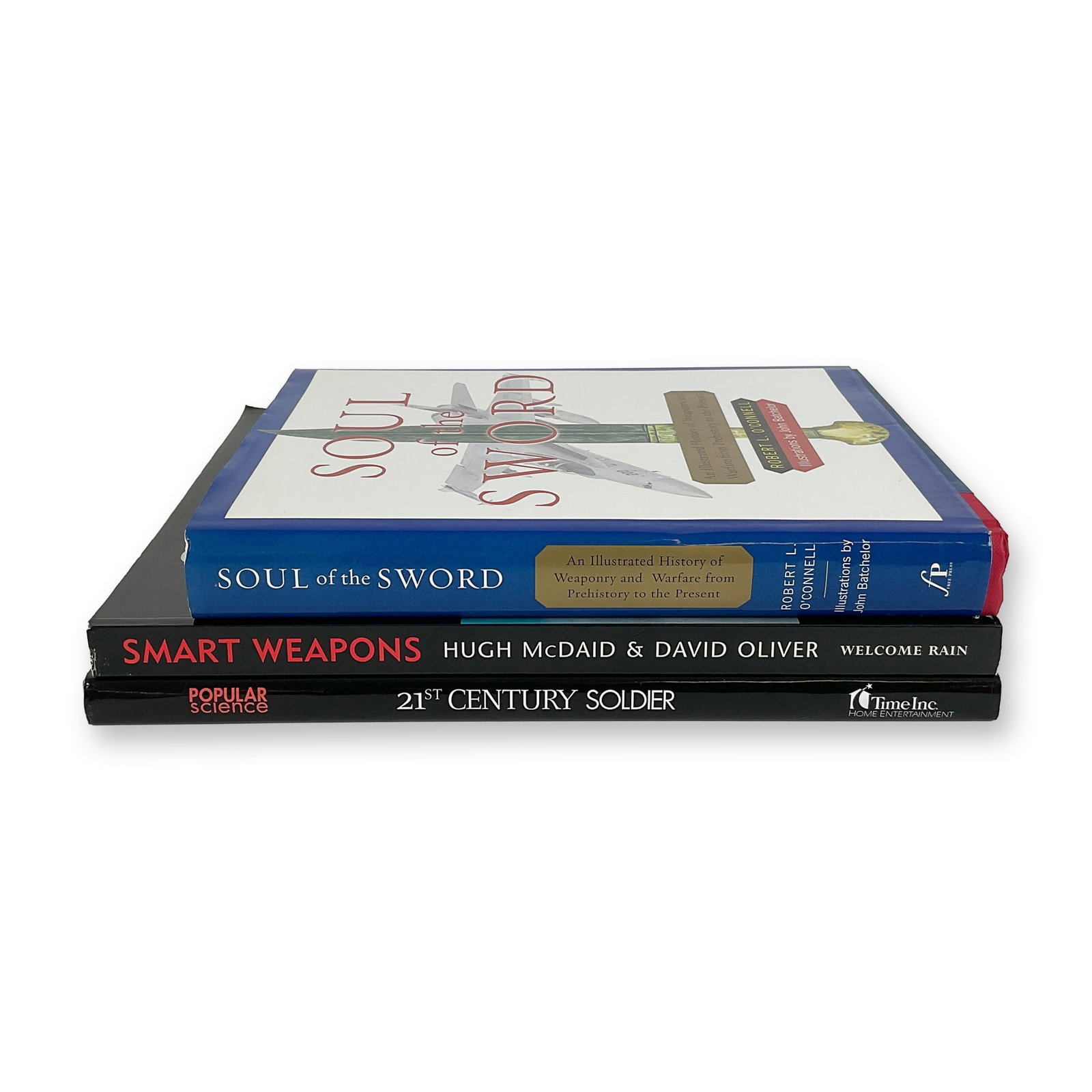 3-Piece Military and Weaponry History Book Group: A reference and reading group centered on 3-Piece Military and Weaponry History Book Group. An assembled selection of three books examining military history, weaponry, and advanced warfare technology.