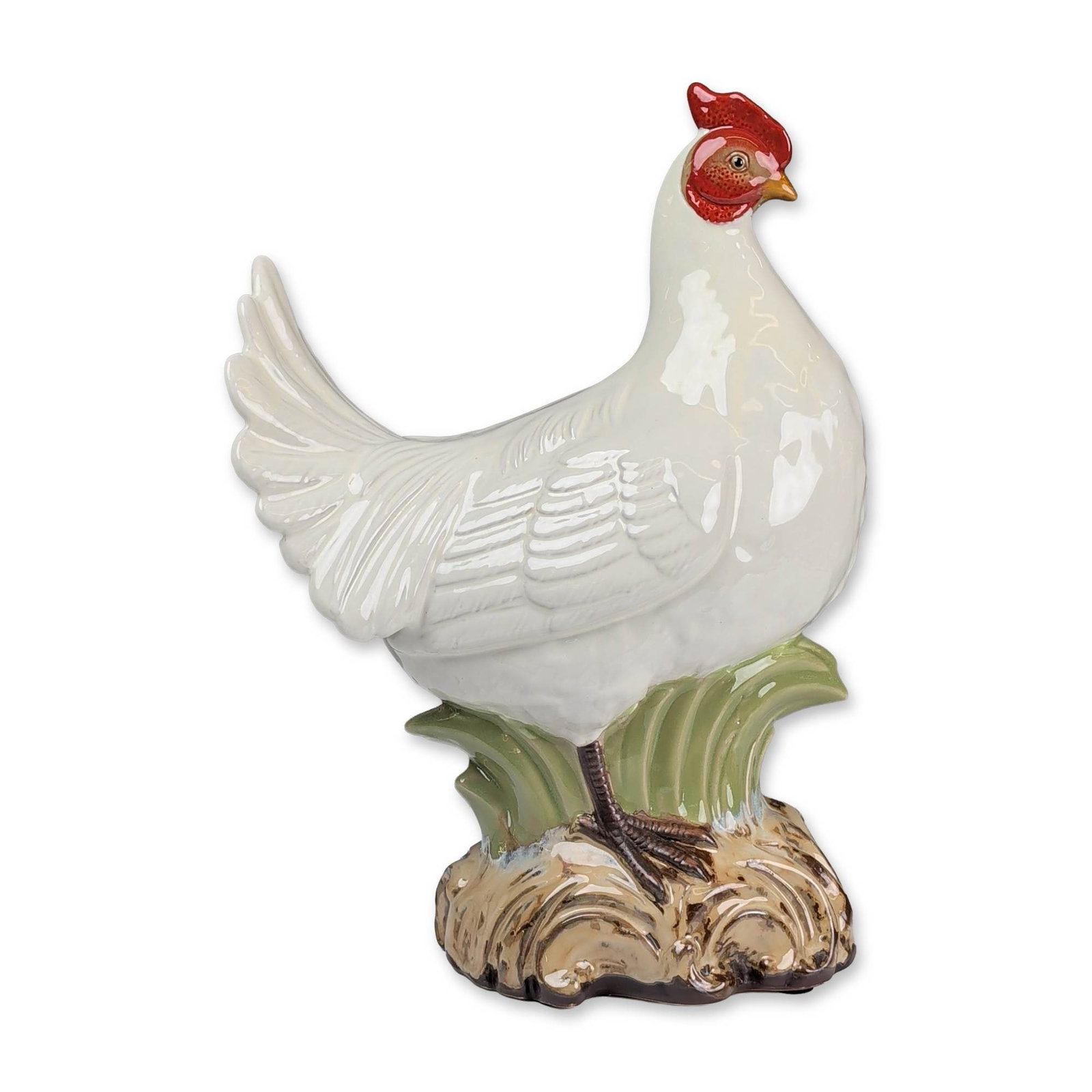 Hand Painted Glazed Ceramic Rooster Figurine (1 of 4)
