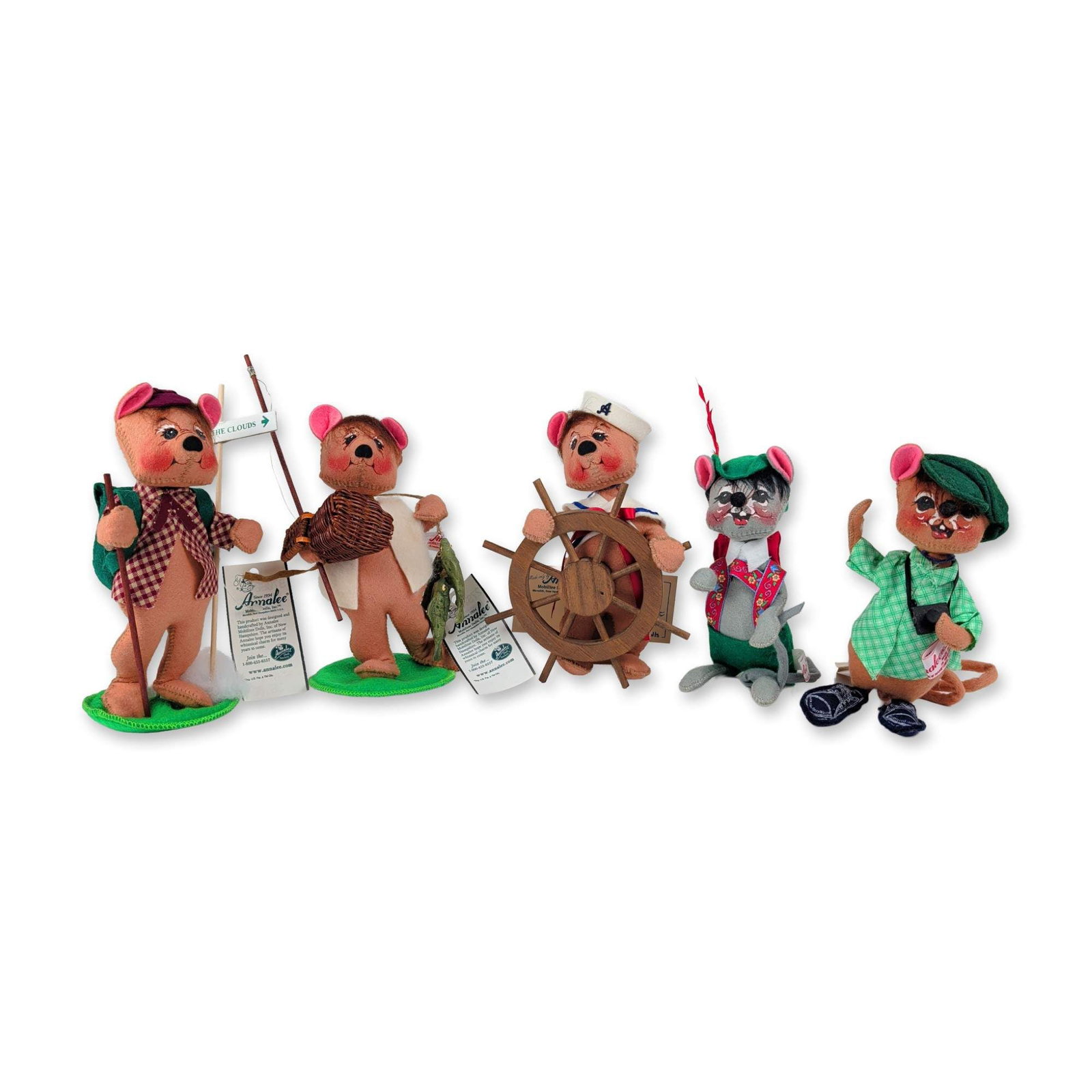 5pc Annalee Mobilitee Dolls Assortment of Five Themed Characters (1 of 3)